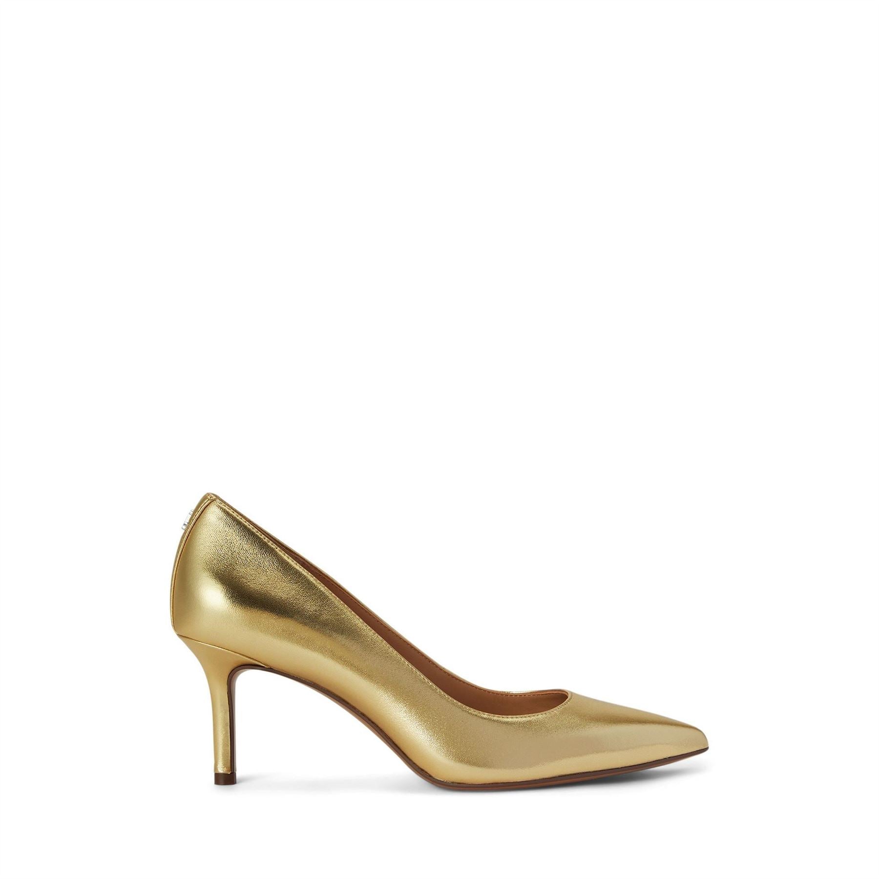 Lauren by Ralph Lauren Lanette 3 Inch Mesh Leather Slide Sandals