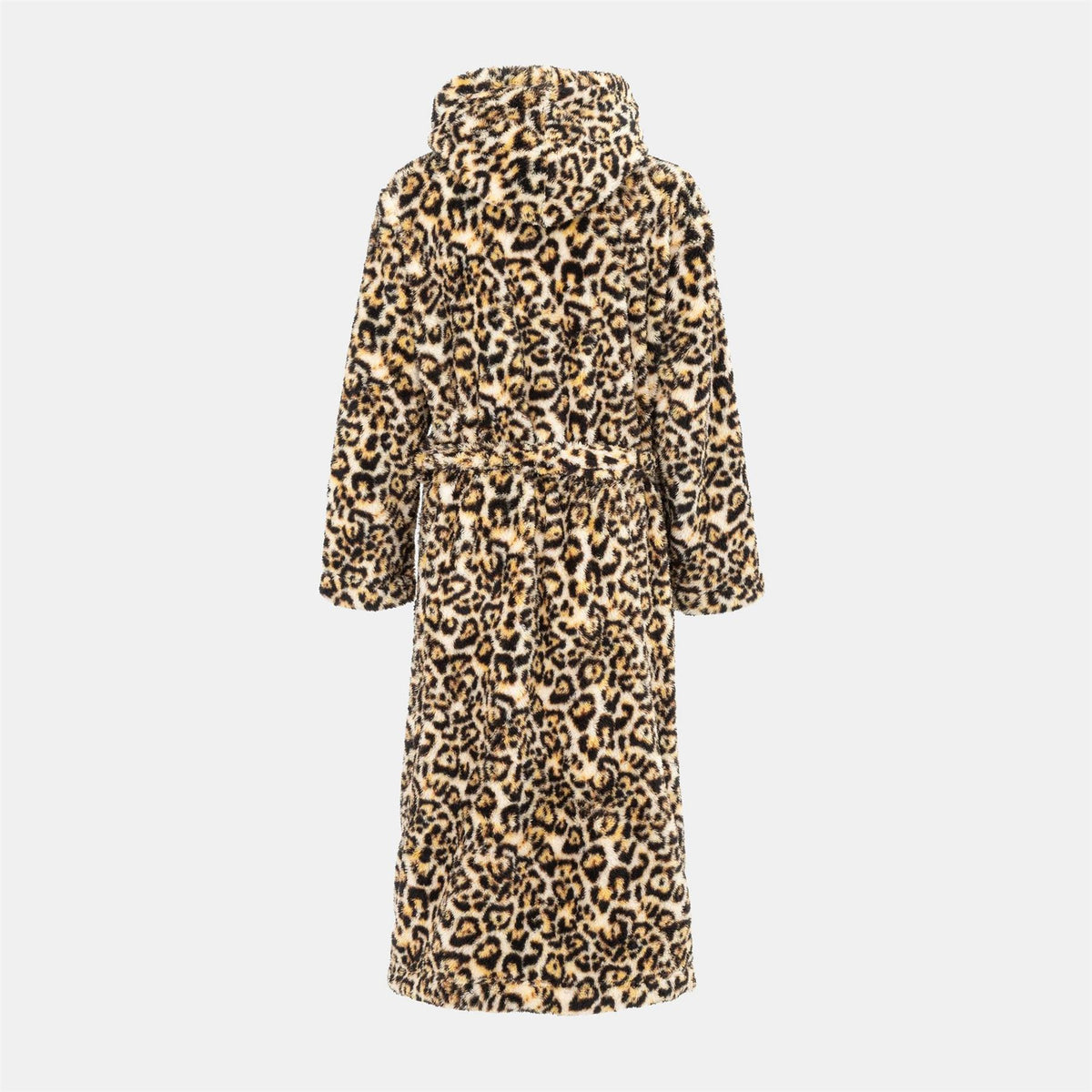 Linea Womens Fleece Robe Leopard Pattern