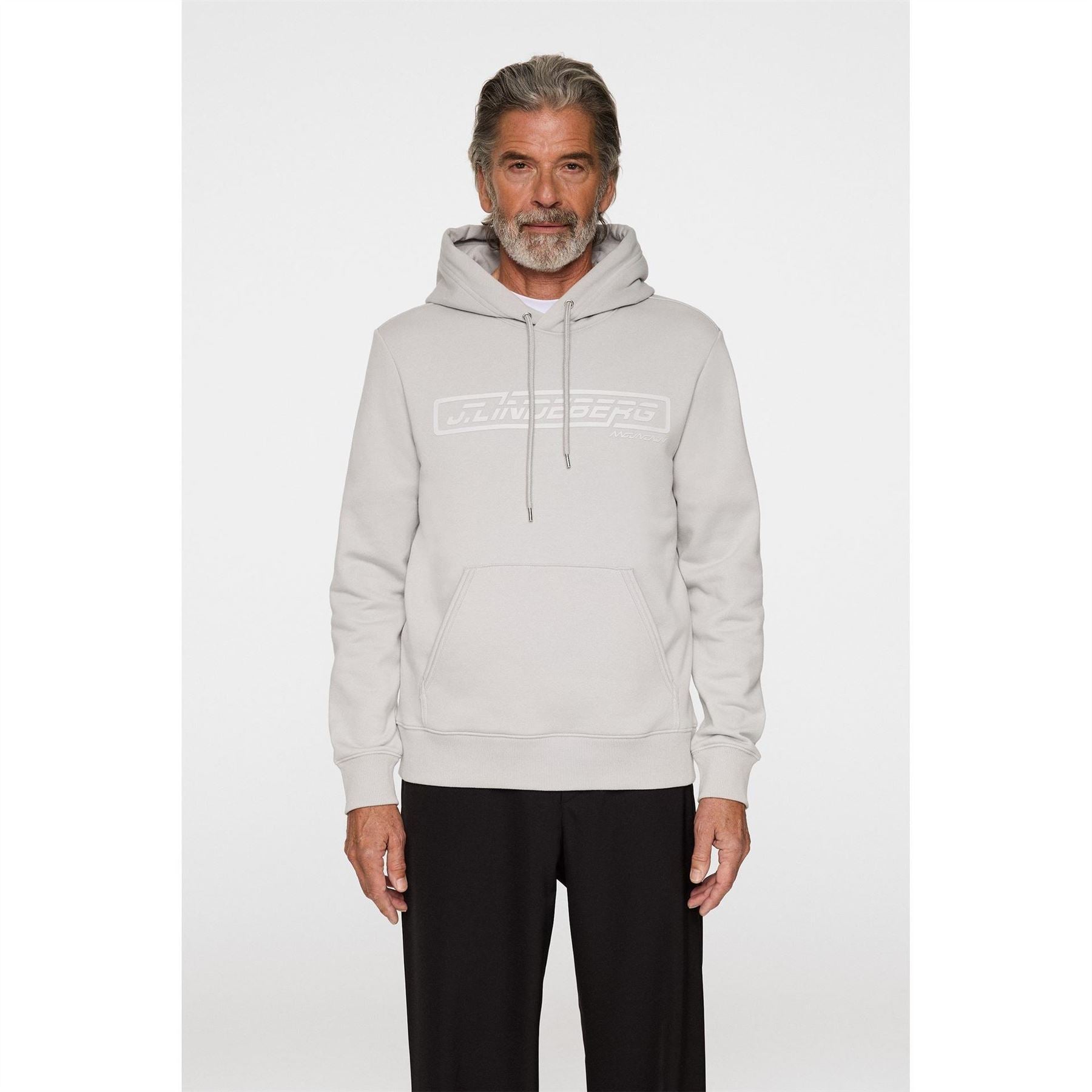 J Lindeberg Lacoste Lettering Hooded Neck Long Sleeve Sweatshirt