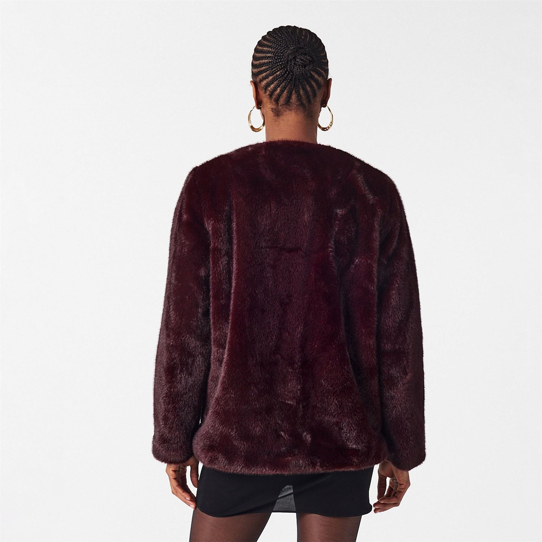 Lauren by Ralph Lauren Real Leather Fx Fur Teddy Coat