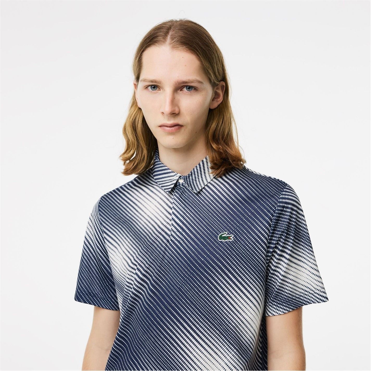 Lacoste Regular Fit Crocodile Print Polo Shirt