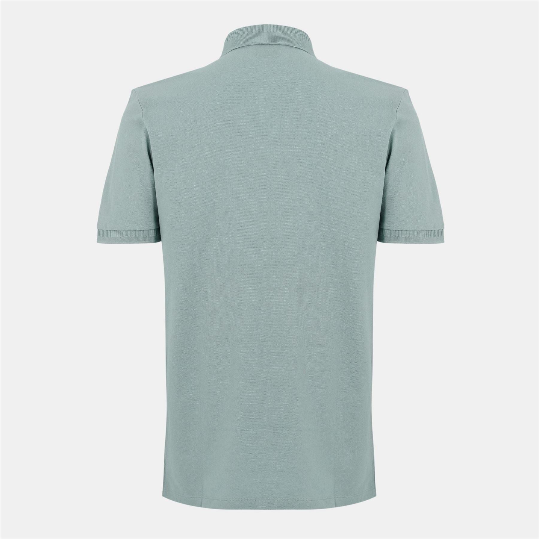 Hugo HUGO Deruso Short Sleeve Polo Shirt with Logo Detail and Ribbed Collar   Premium Cotton