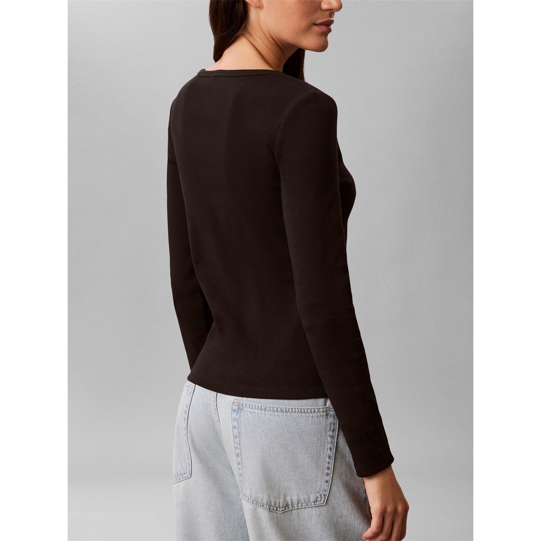 Calvin Klein Jeans Wvn Ls Rib Ld64