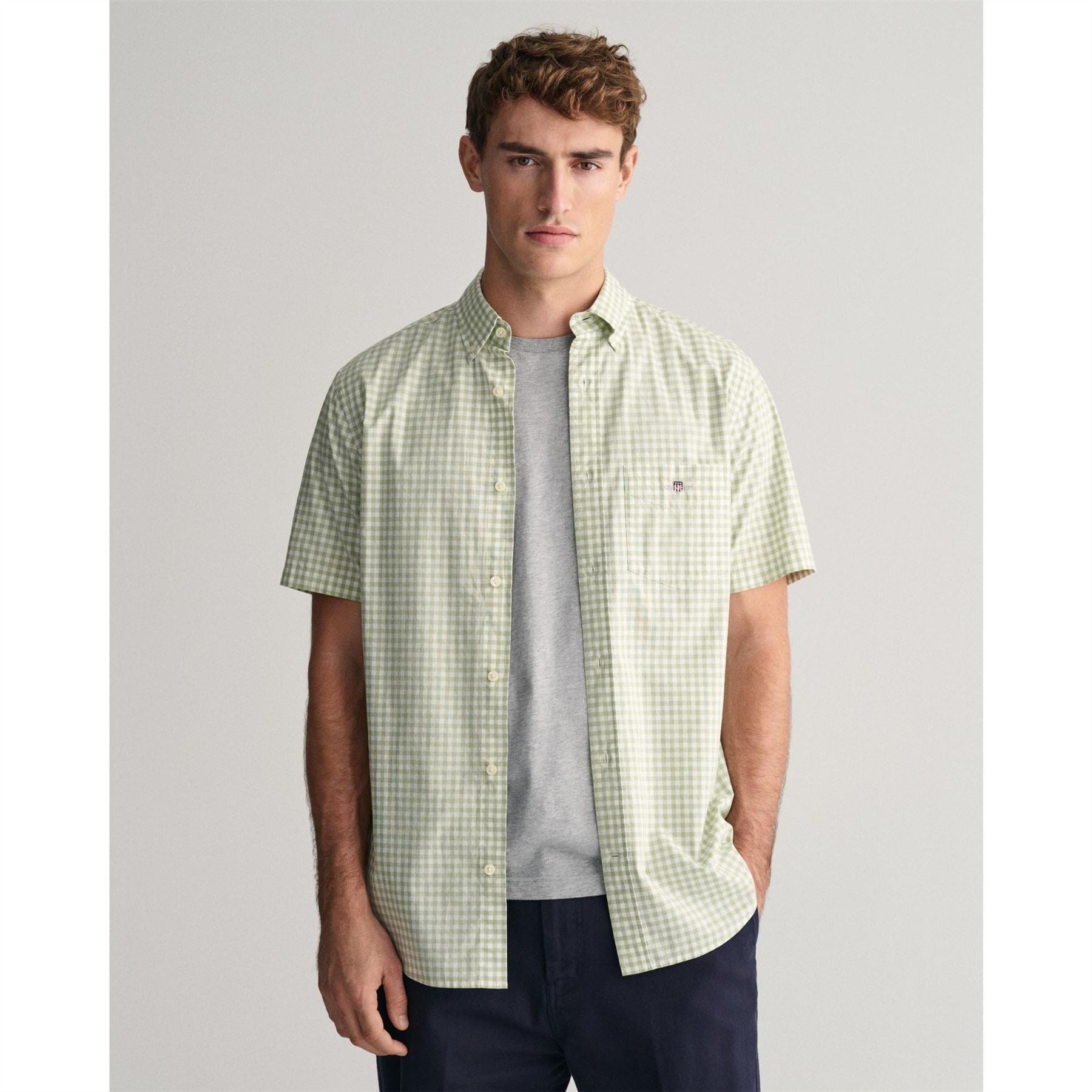 Gant Fit Classic Gingham Poplin Short Sleeve Shirt