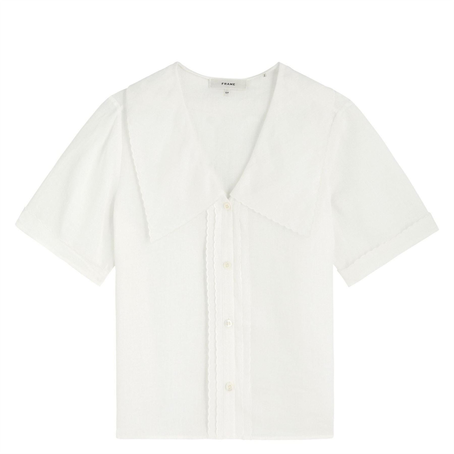 Frame Denim The Scallop Sailor Blouse