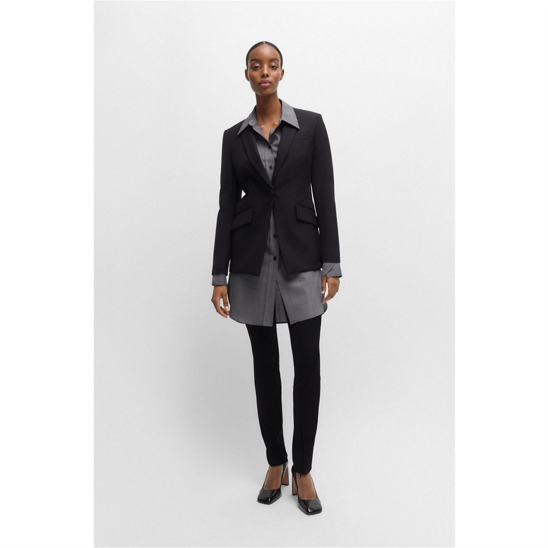 Boss Tukeva Solid Patterned Slim Trousers