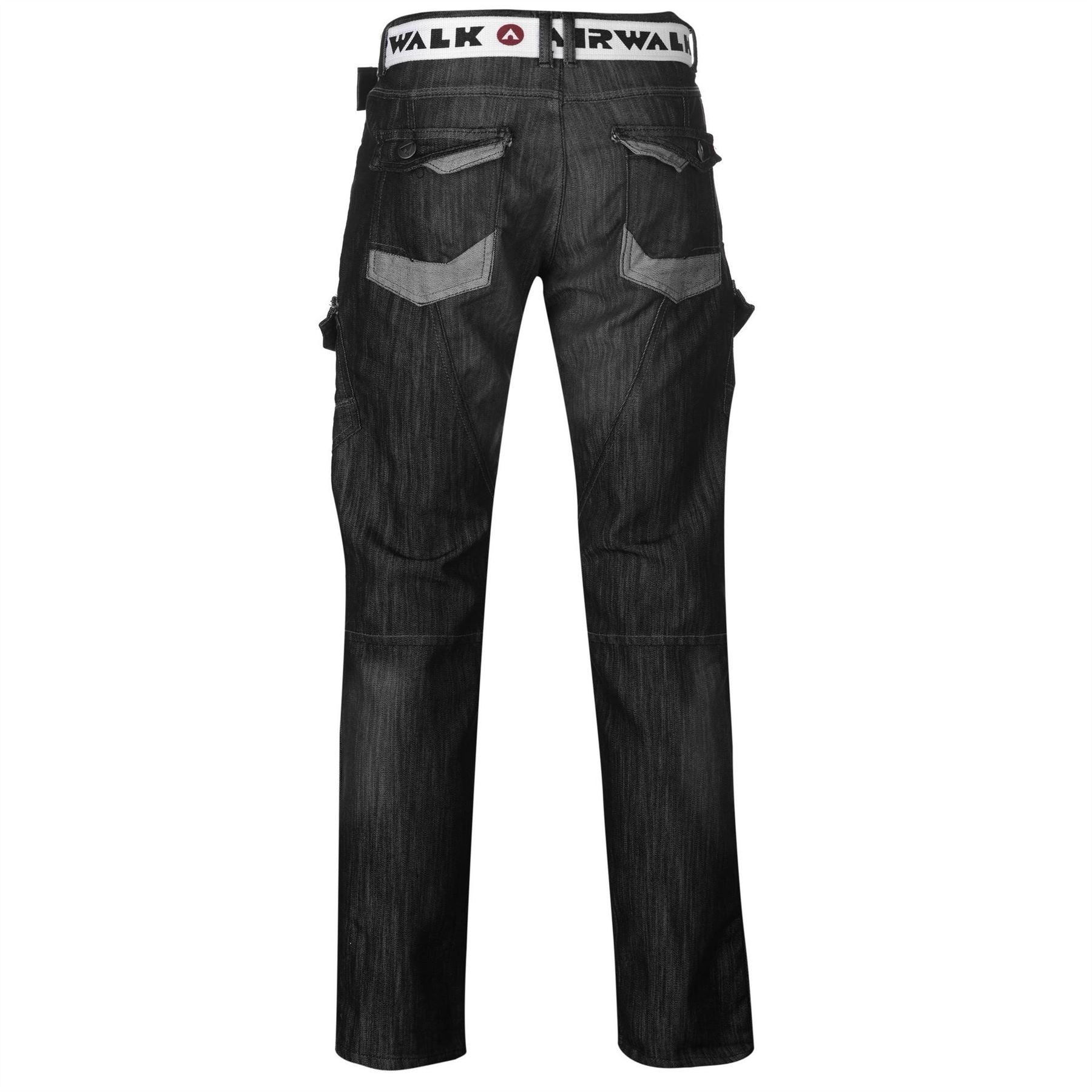 Airwalk Mens Belted Cargo Jeans