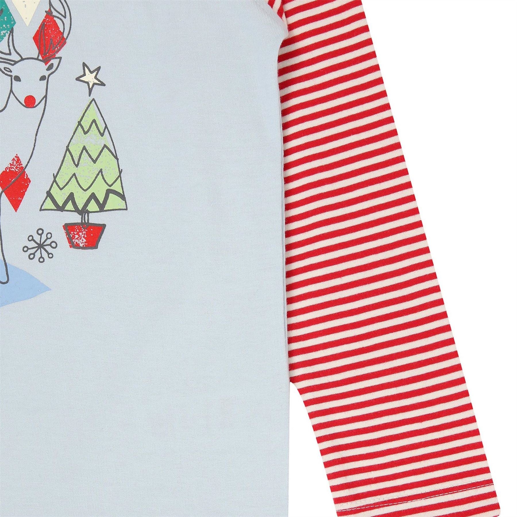 Lilly and Sid Raglan Sleeve Reindeer Graphic T-Shirt