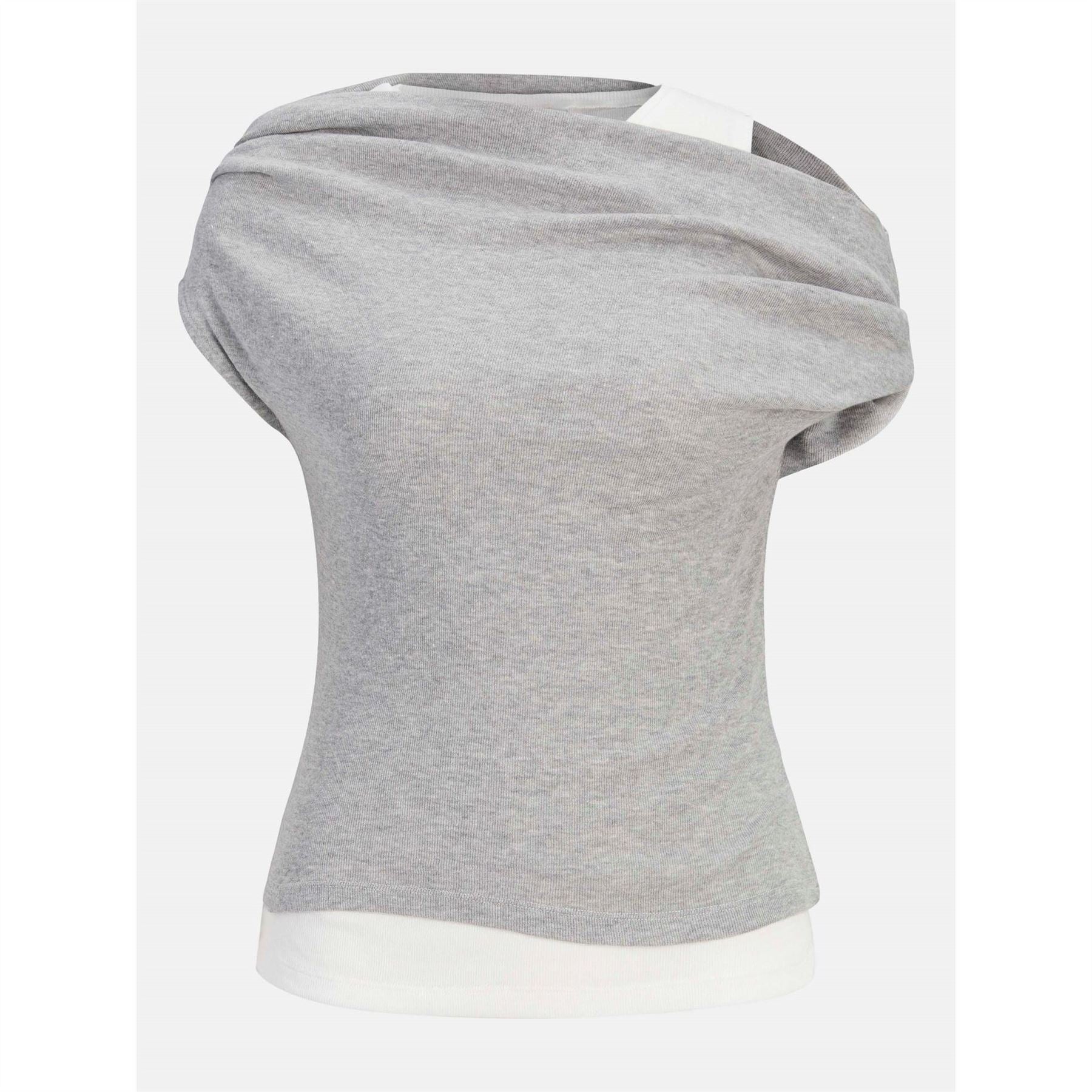 JJXX Off-The-Shoulder Cap Sleeve Slim Fit T-Shirt