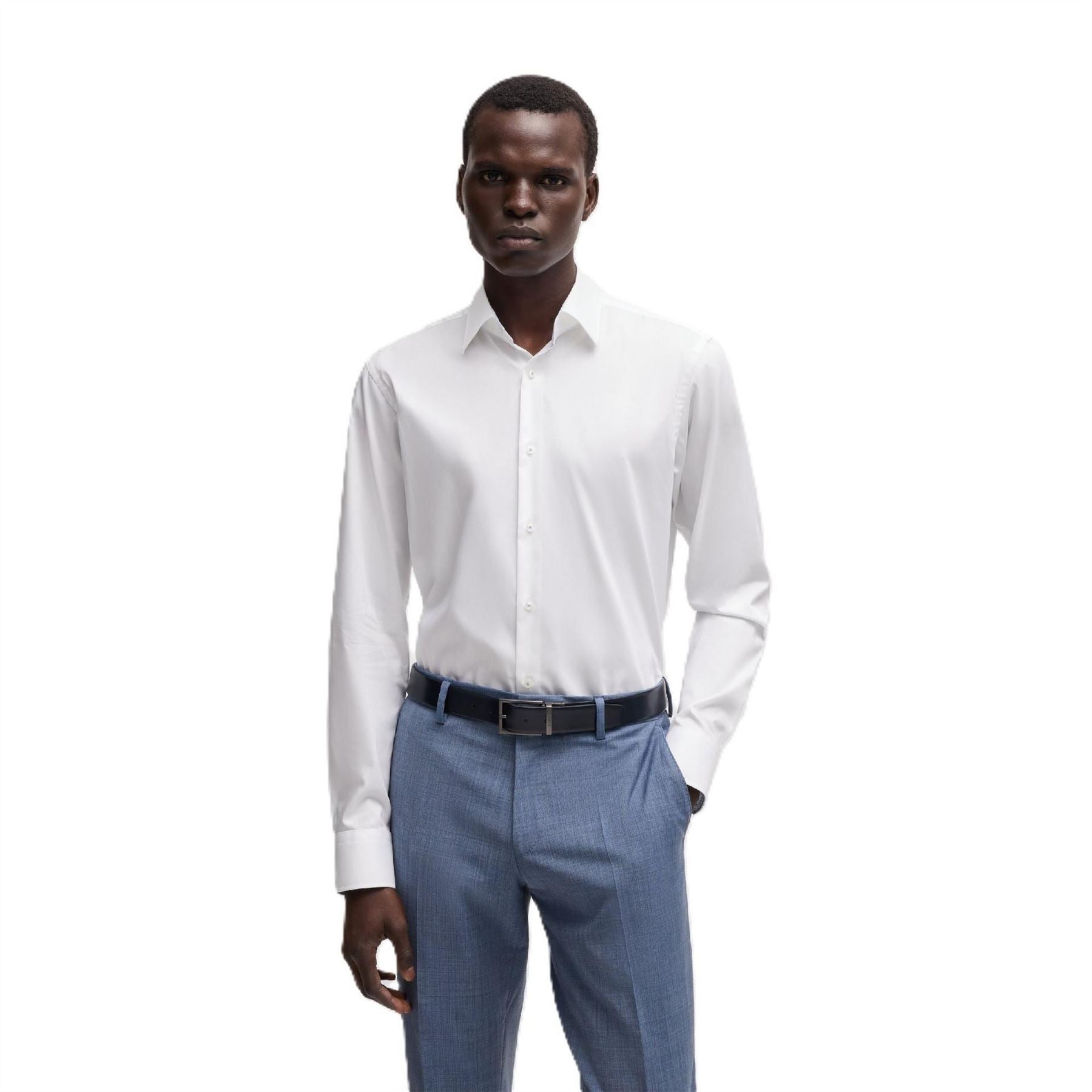 Boss Joe Collared Neck Long Sleeve Regular Fit Shirt