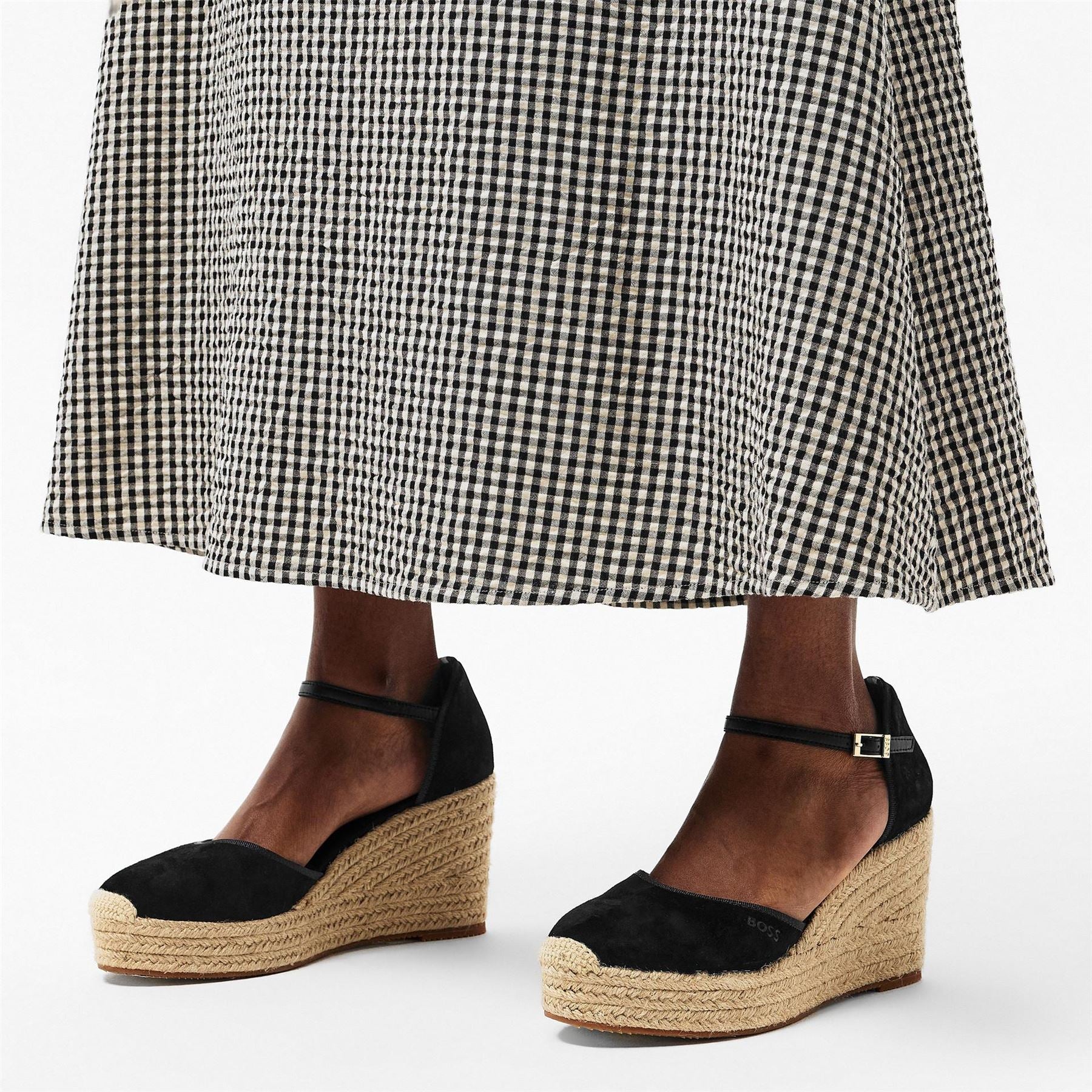 Boss Madeira Wedge High Heel Espadrille Sandals
