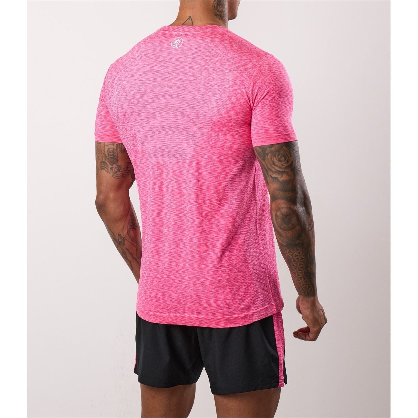 Gym King Energy Seamless Space Dye Tee   Ocean Blue Multi