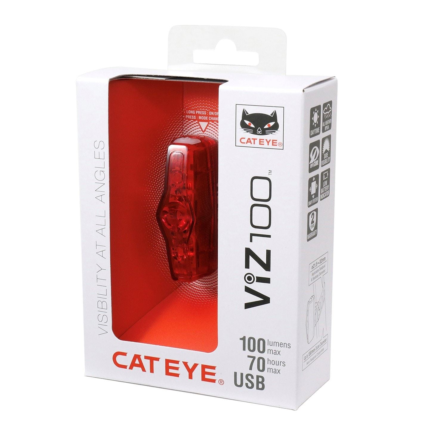 Cateye Viz 100 Rear Bike Light