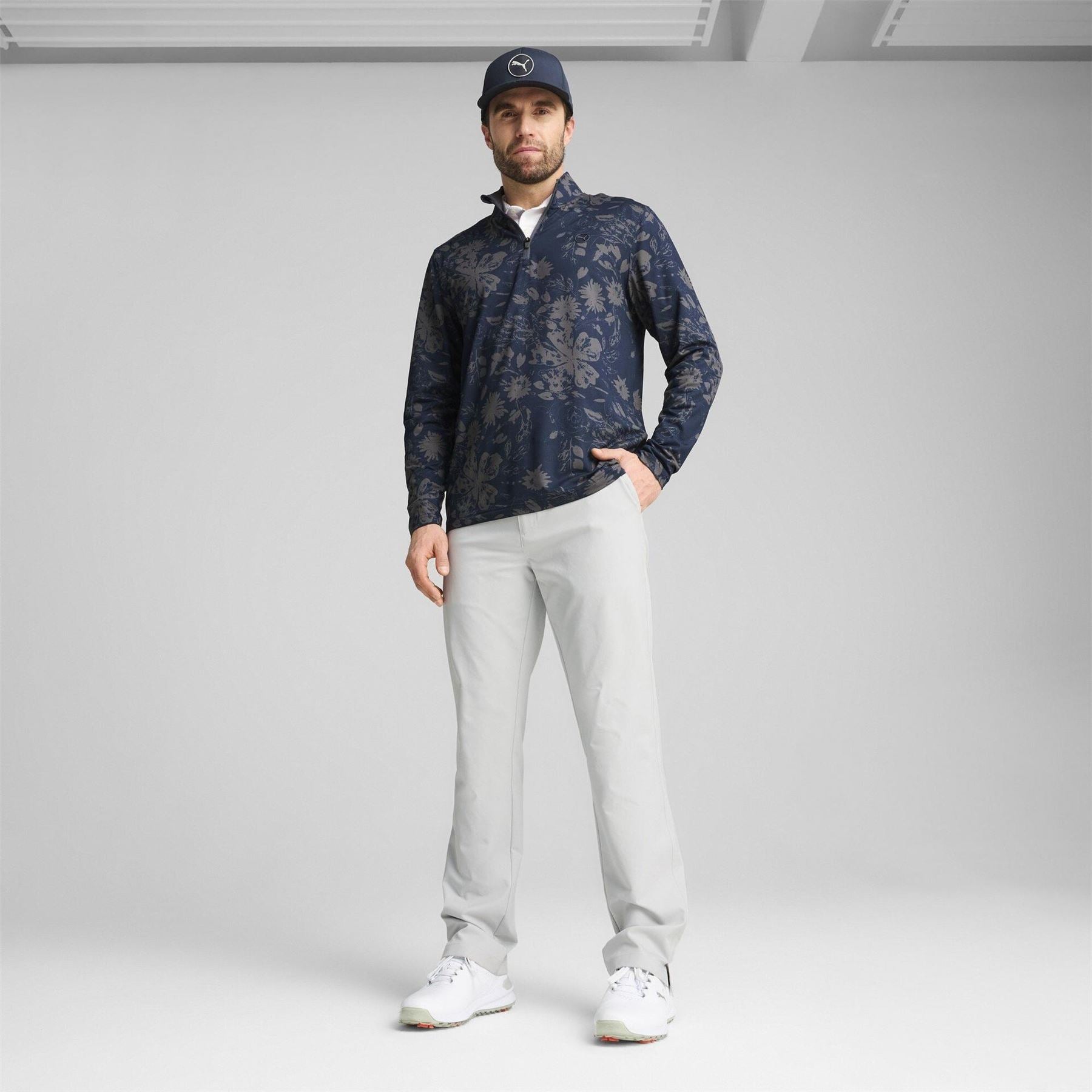 Puma Mens Pure 2.0 Rose Quarter Zip Jumper