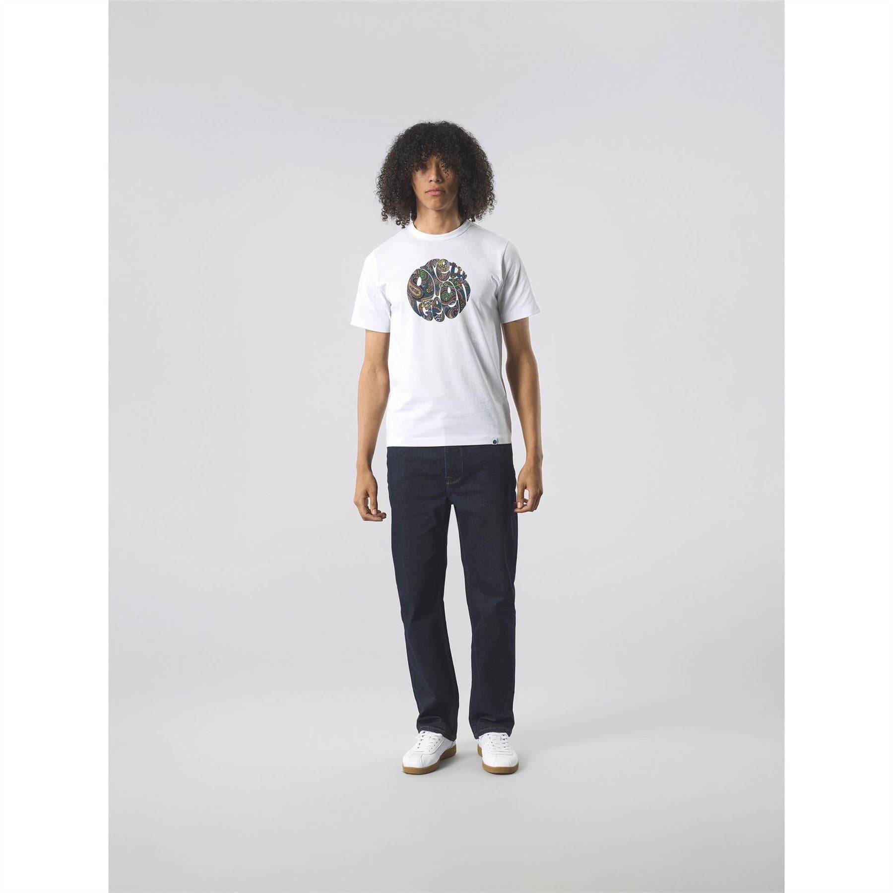 Pretty Green Paisley Crew Neck Short Sleeve T-Shirt