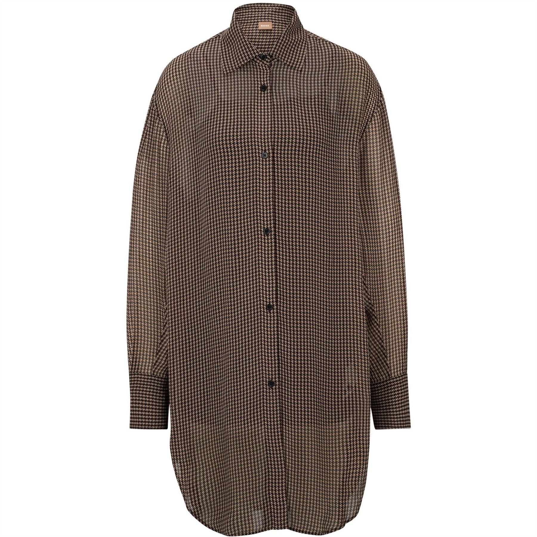 Boss Bareid Long Sleeve Knee Length Shirt Dress