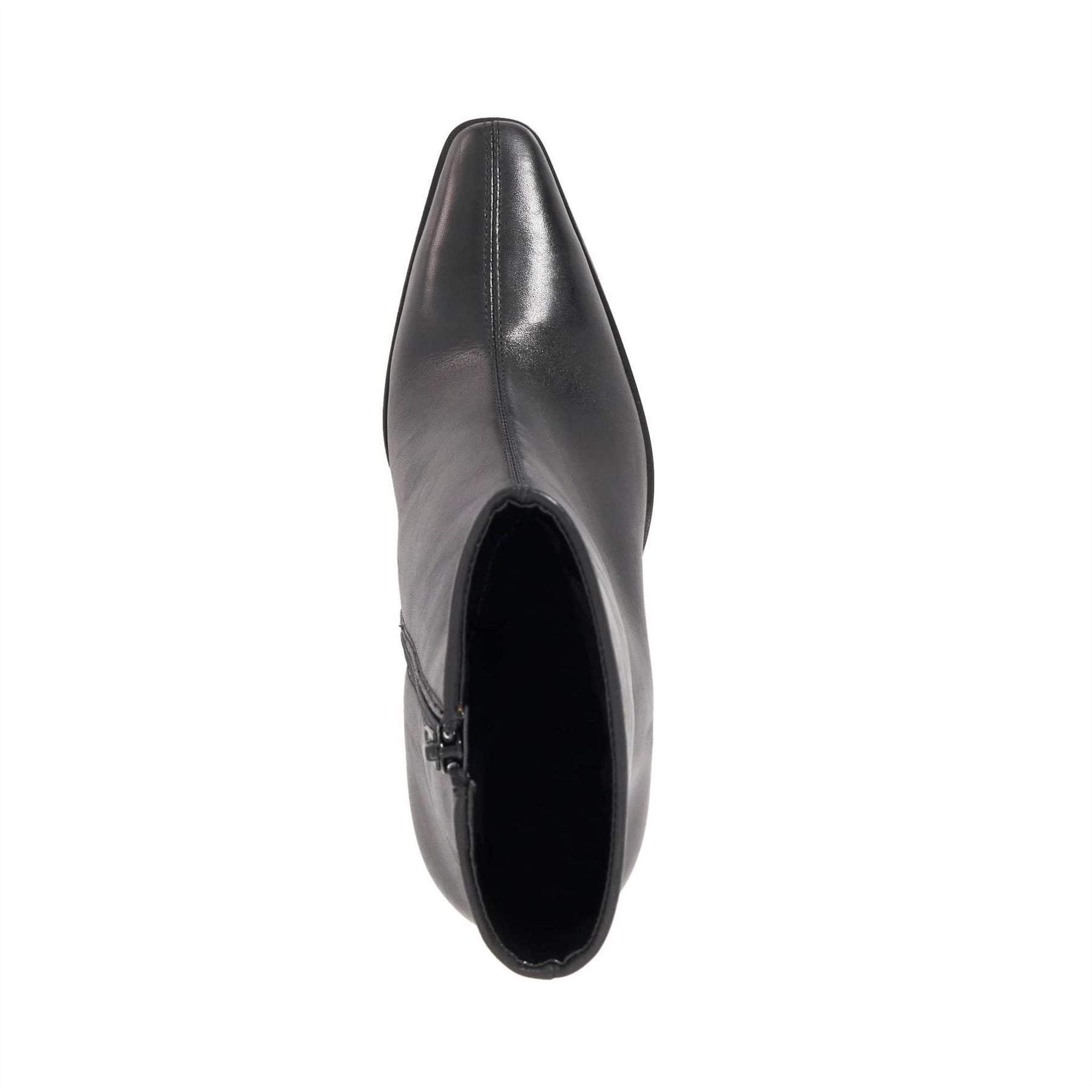 Dune London Patently High Heel Block Ankle Boots
