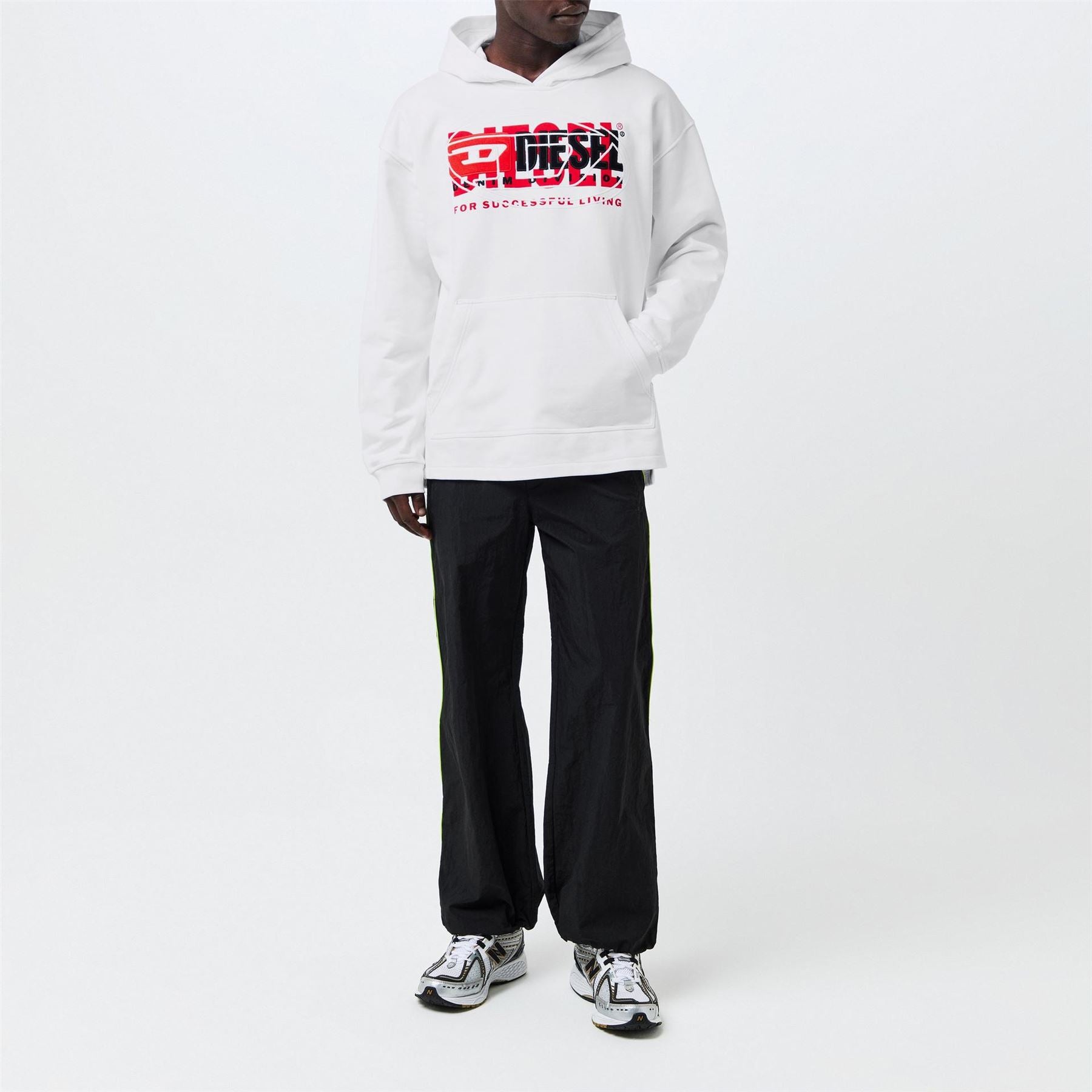 Diesel Hooded Relaxed Fit Lettering Sweatshirt