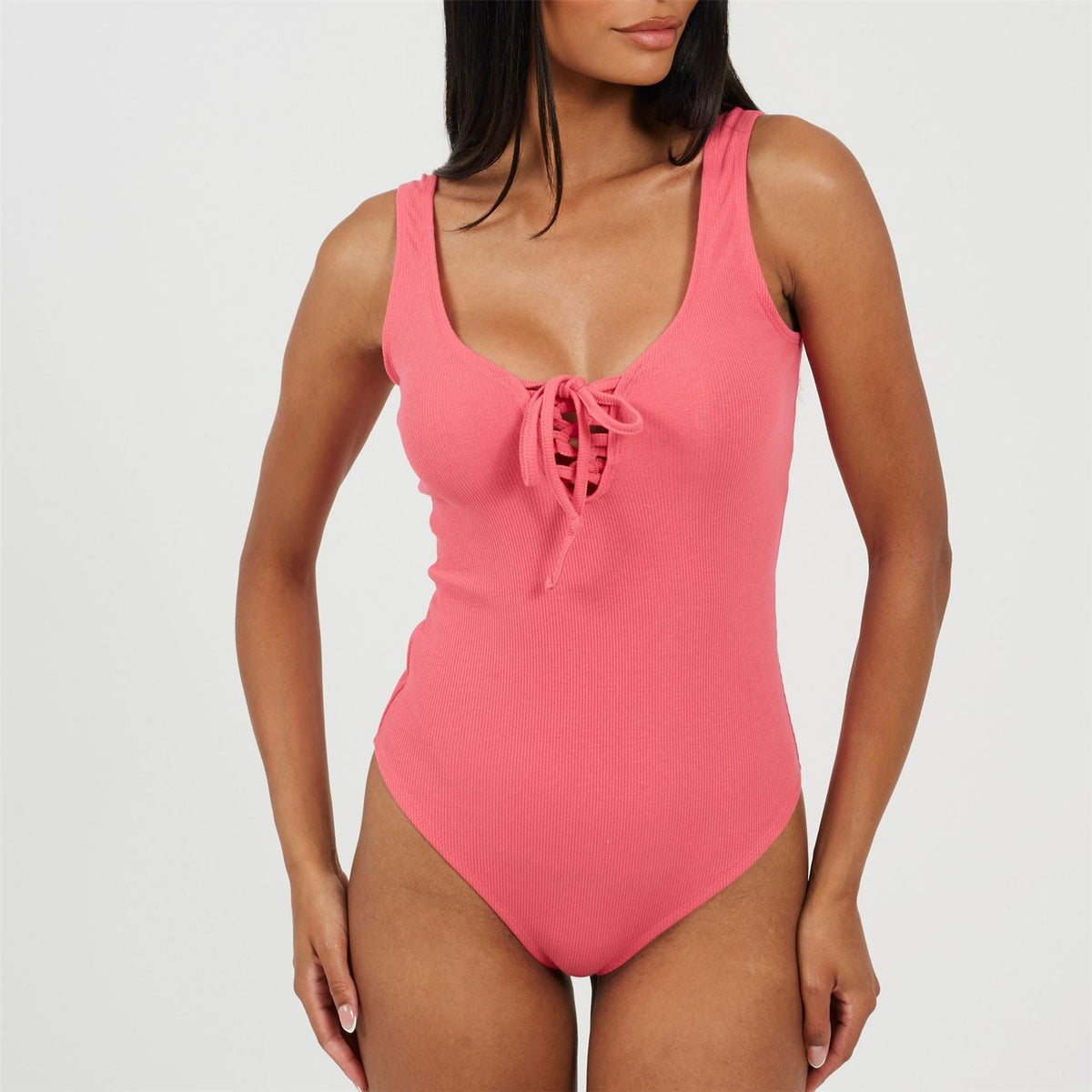 Brave Soul Womens High Neck Bodysuit With Long Sleeves