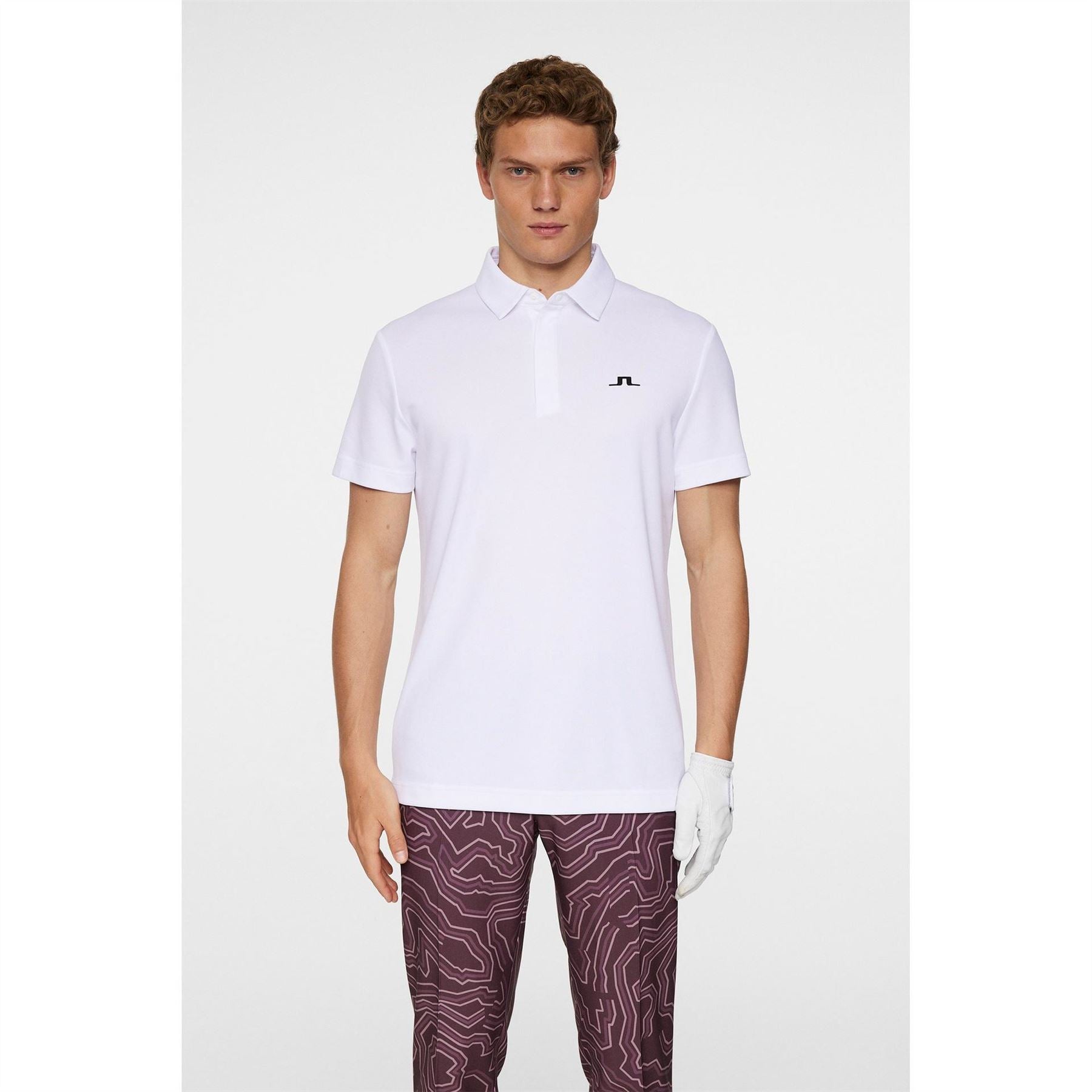 J Lindeberg Golf Collared Neck Short Sleeve Polo Shirt