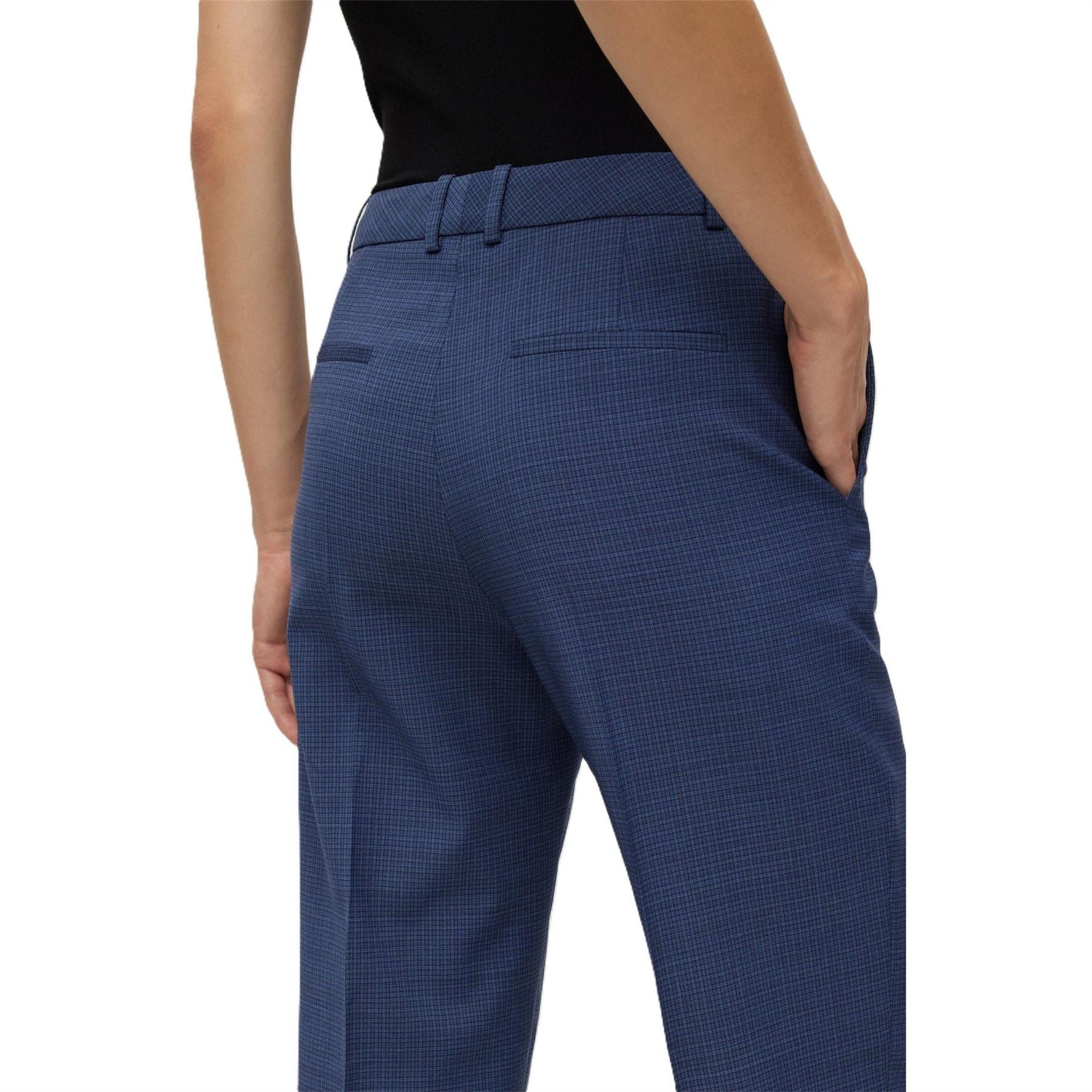 Boss Tasewa Solid Patterned Straight Trousers