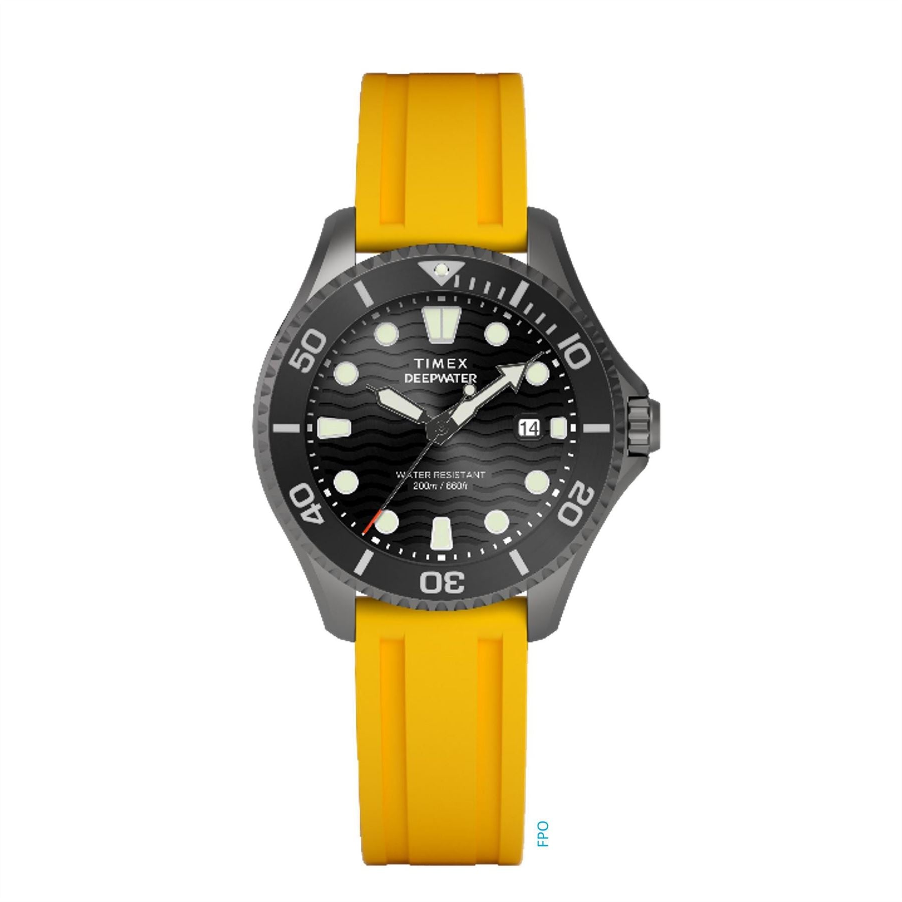 Timex Water Meridian Dive Rubber Strap Analogue Watch