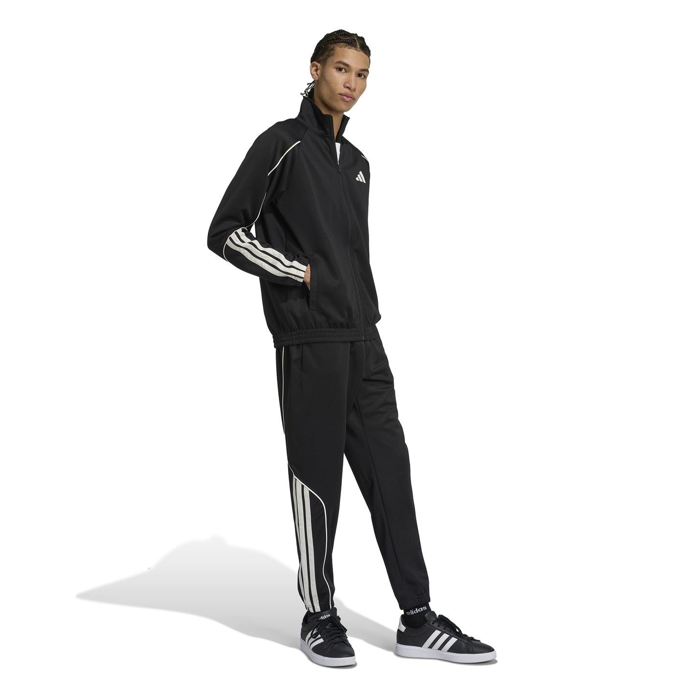 adidas 3s Funnel Neck Long Sleeve Sweatshirt Full Tracksuit