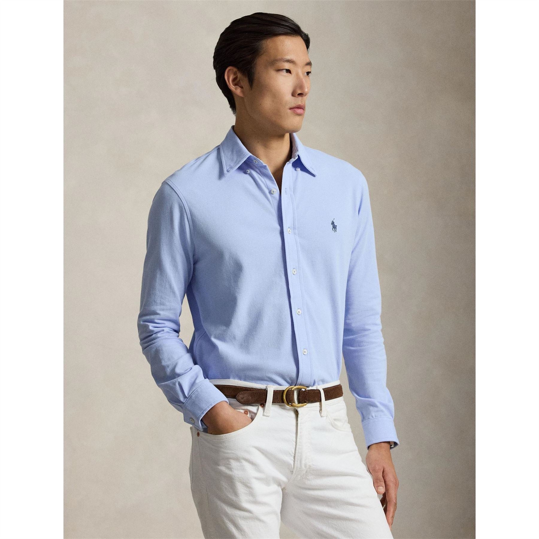 Polo Ralph Lauren Slim Fit Button Down Plain Shirt