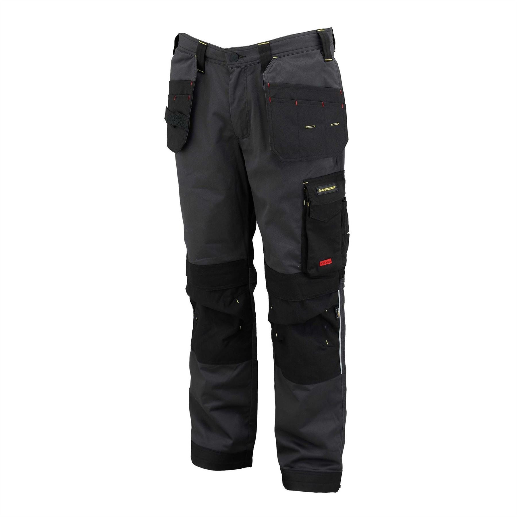 Dunlop Solid Multi-Pocket Straight Workwear Trousers