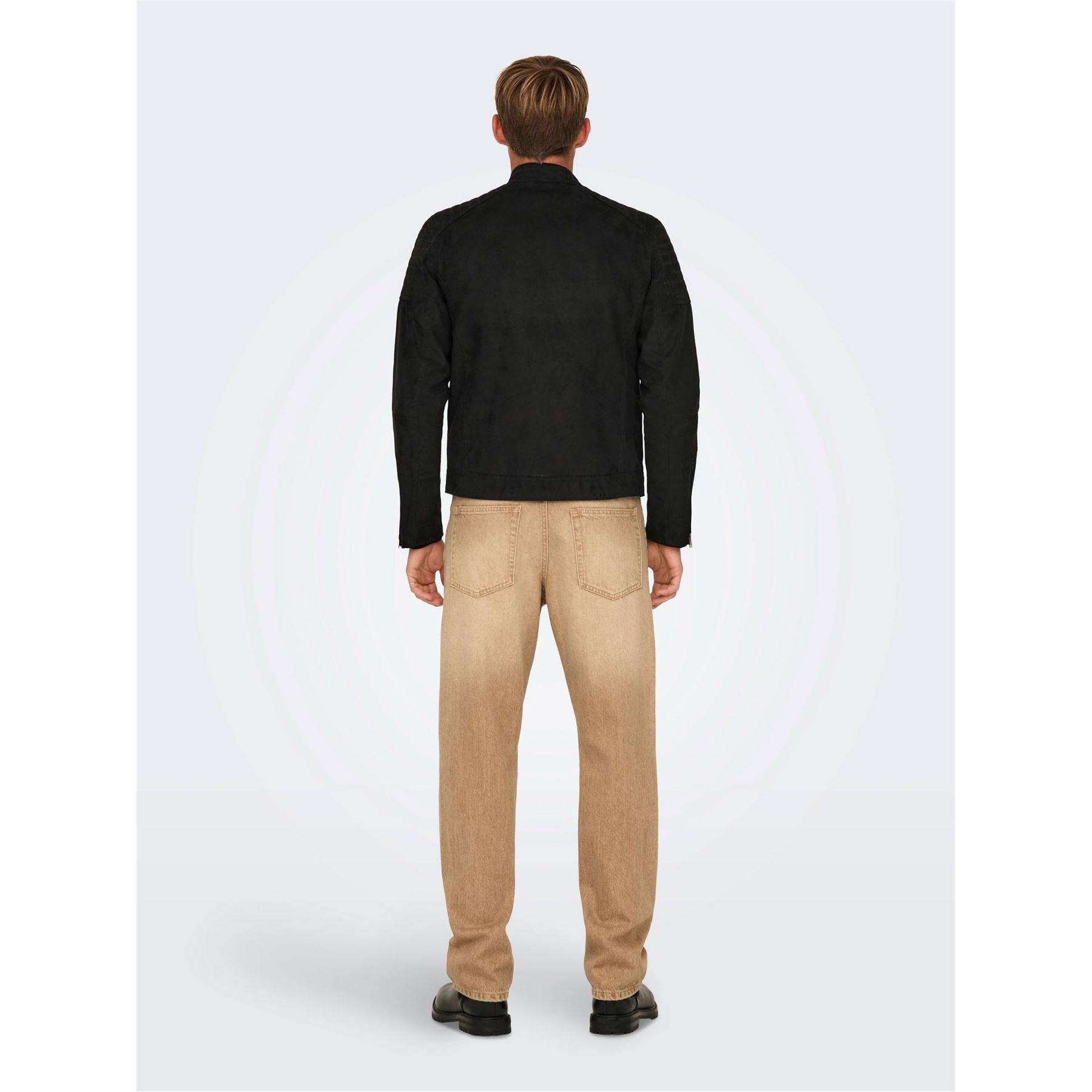 Only Solid Patterned Bike Jacket with Zipped Pocket
