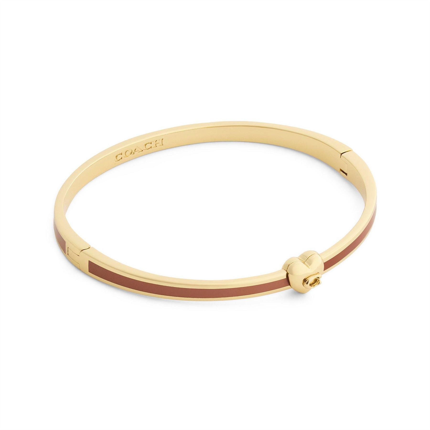 Coach Enamel Bangle Bracelet with Logo