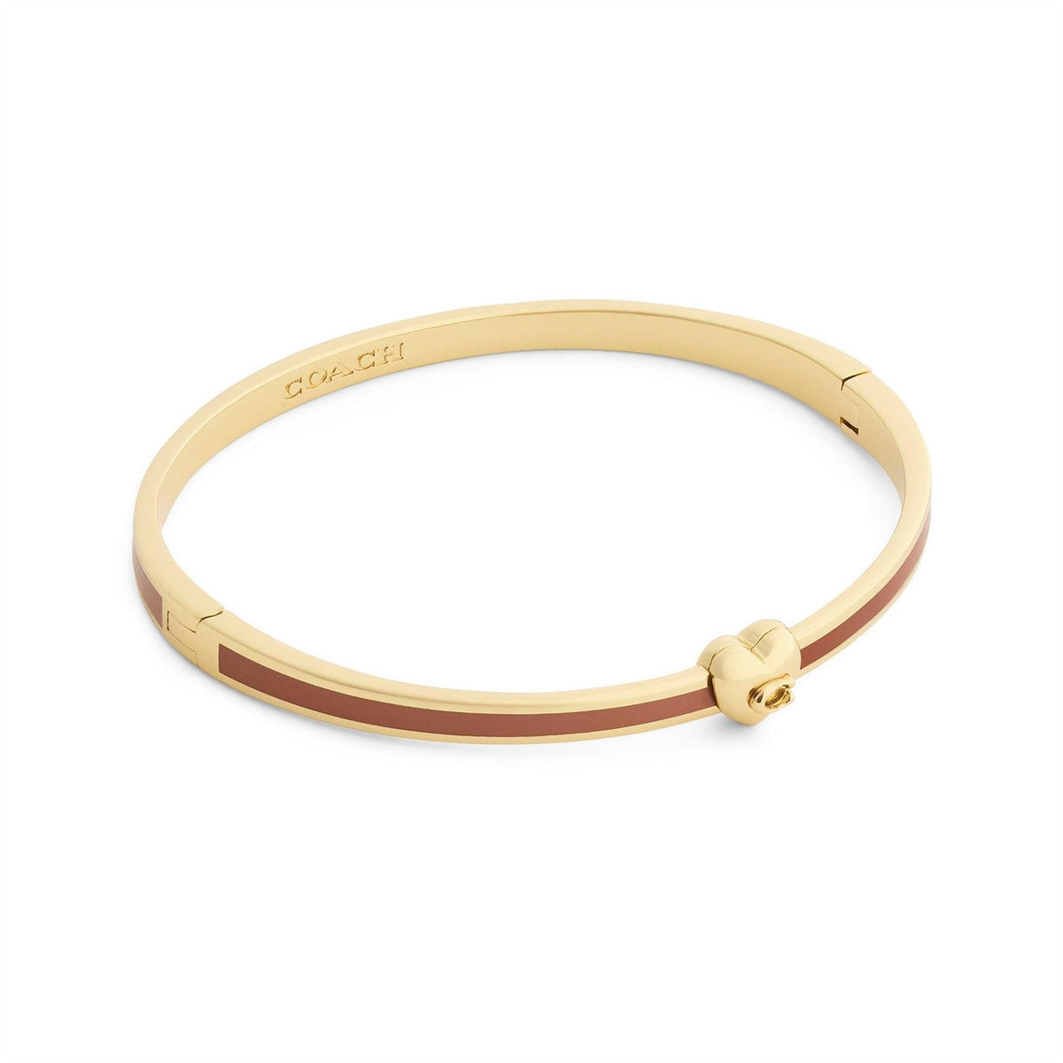 Coach Enamel Bangle Bracelet with Logo