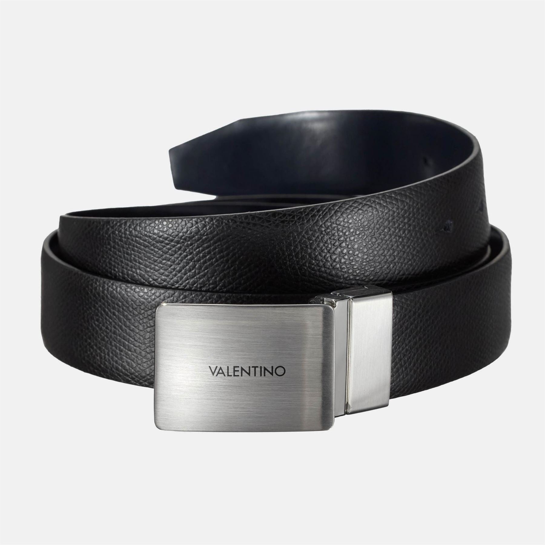Valentino Litech Plaque Leather Belt