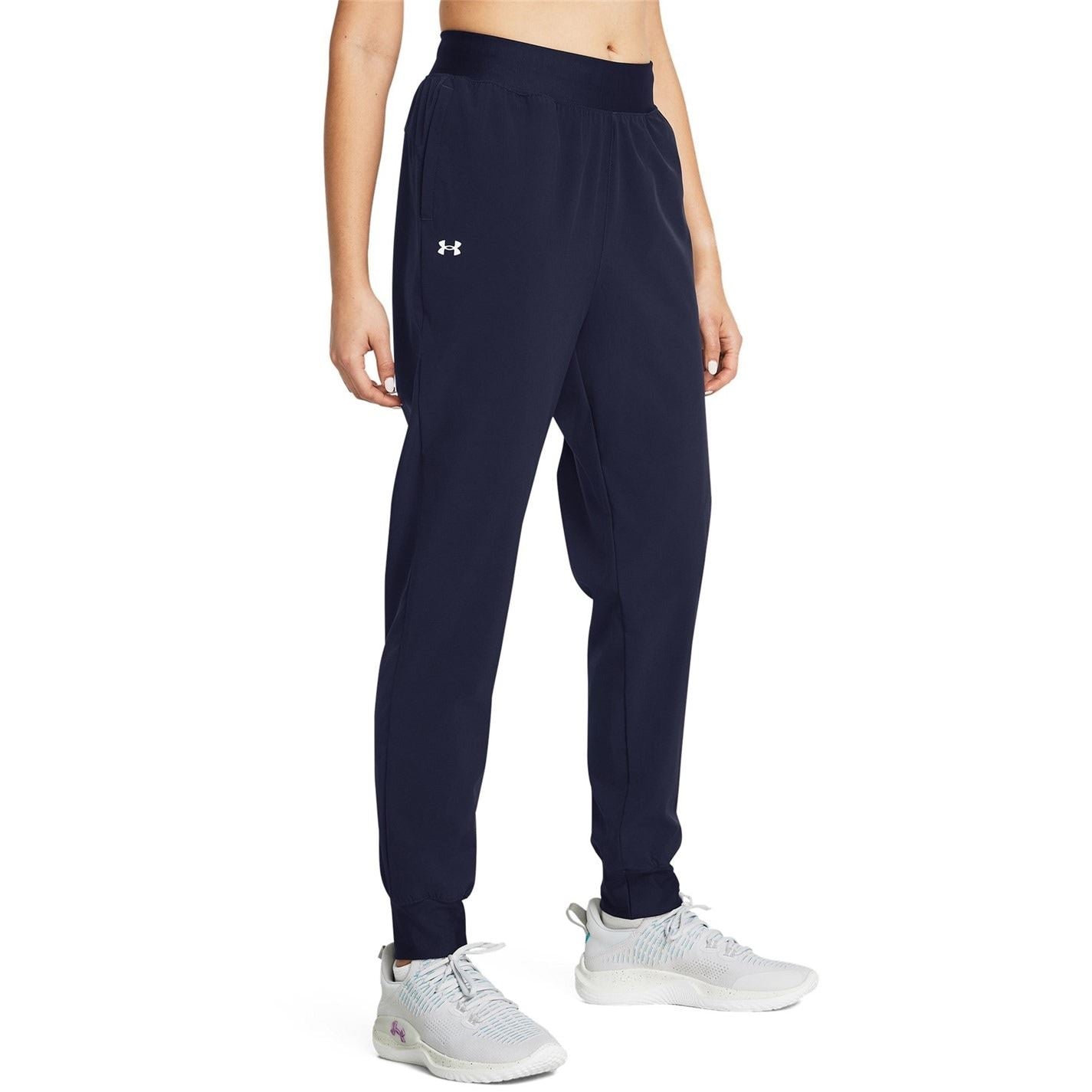 Under Armour Rise Solid Patterned High Rise Track Pants