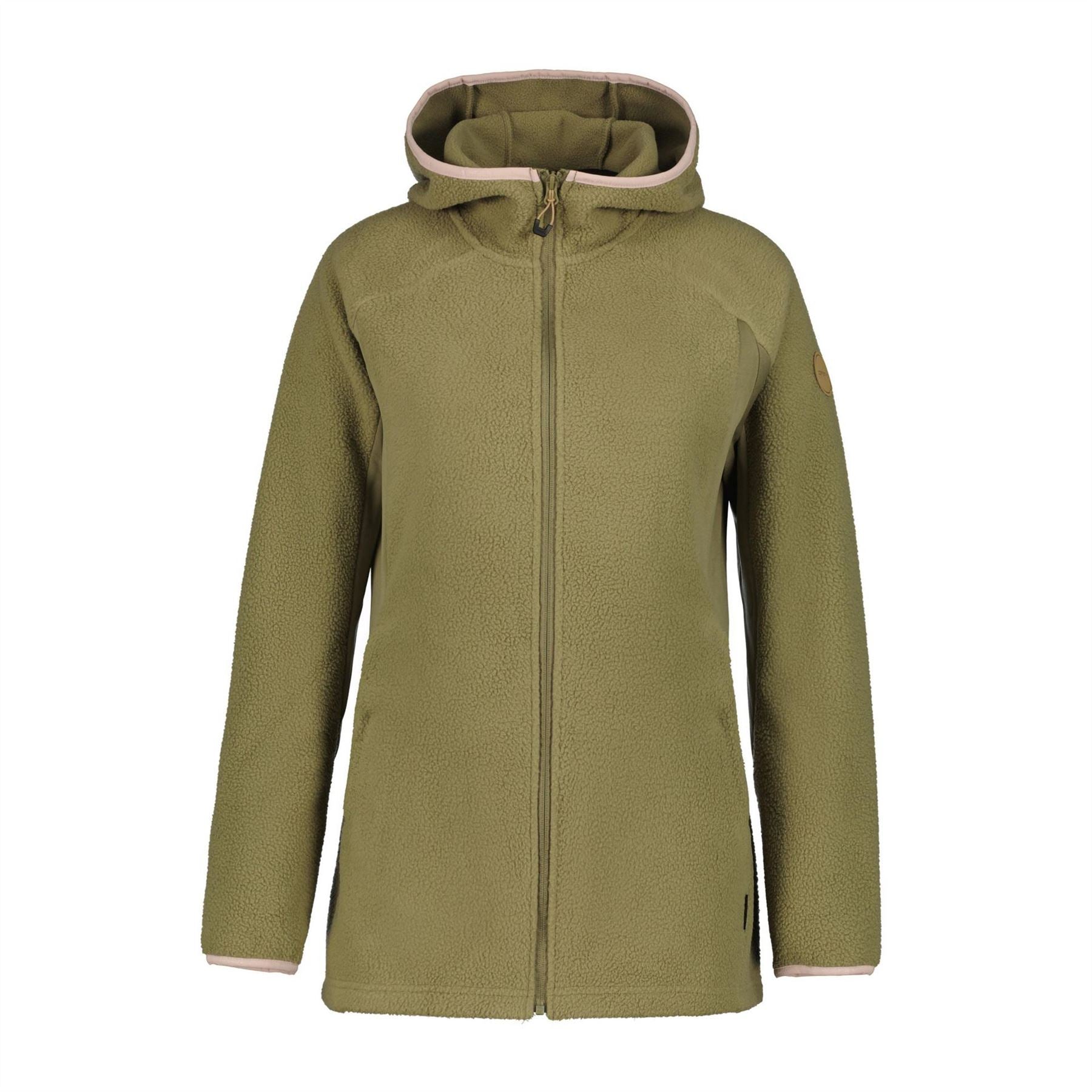 Icepeak Millwood Solid Patterned Hooded Neck Ribbed Cuff Fleece Jacket