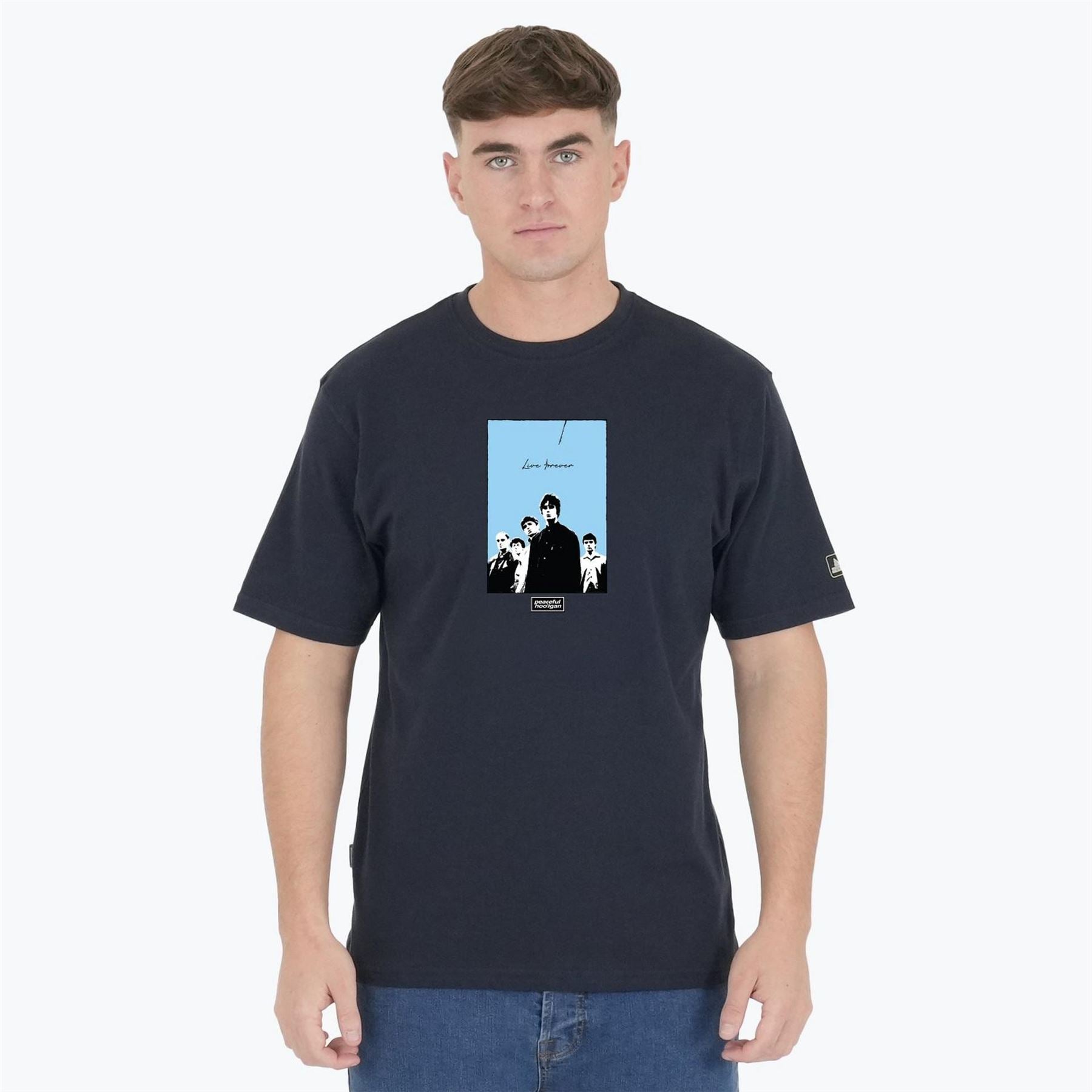 Peaceful Hooligan Porsche Regular Fit Lettering Crew Neck T-Shirt