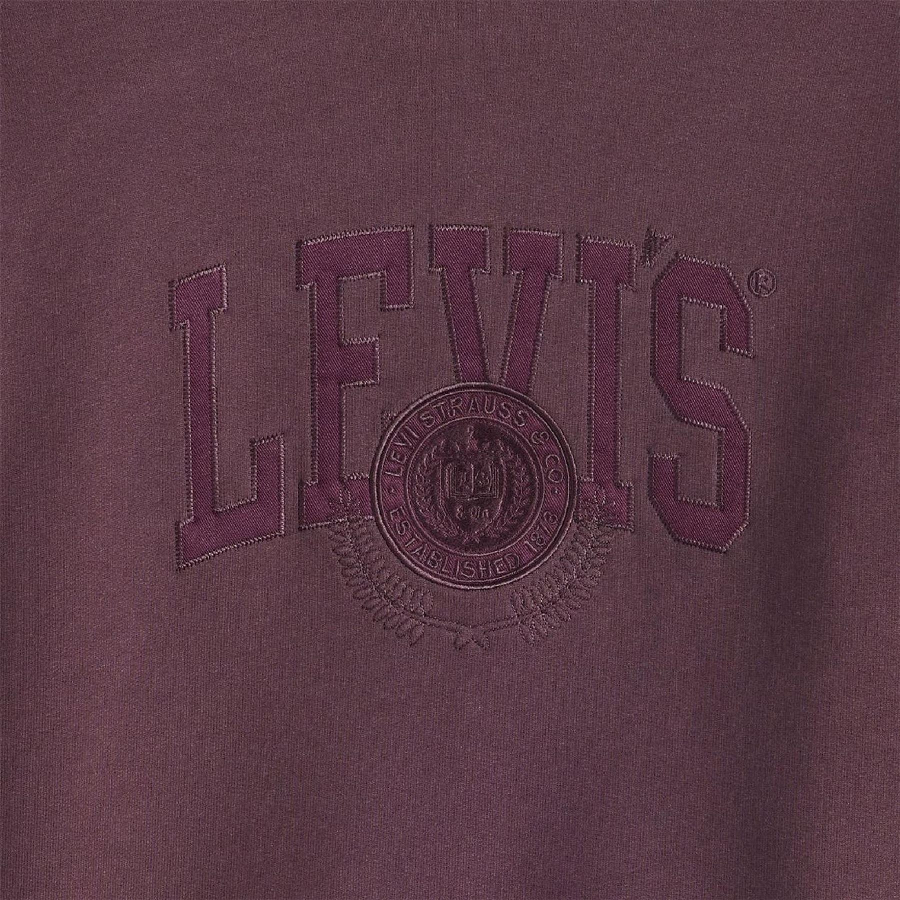 Levis Lacoste Lettering Graphic Crew Neck Long Sleeve Sweatshirt
