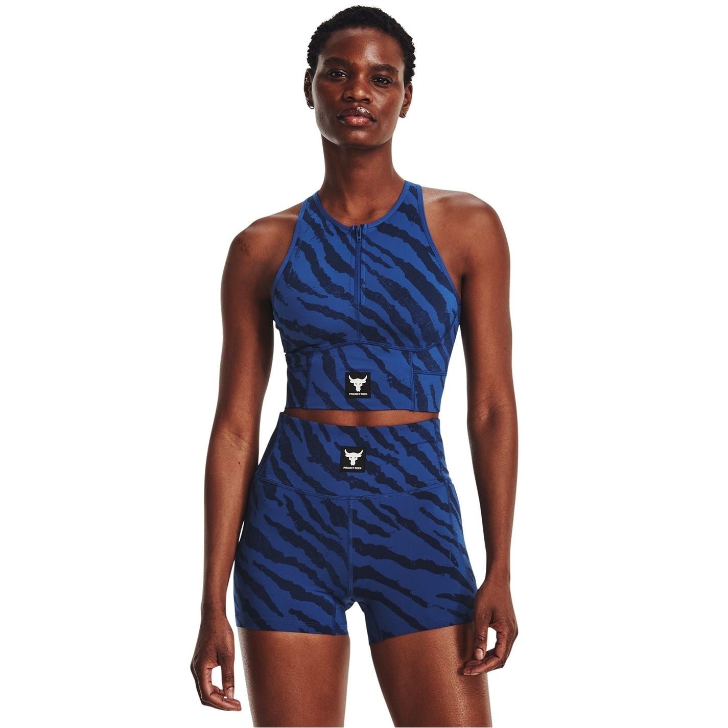 Under Armour Womens Project Rock Meridian Zip Tank Top