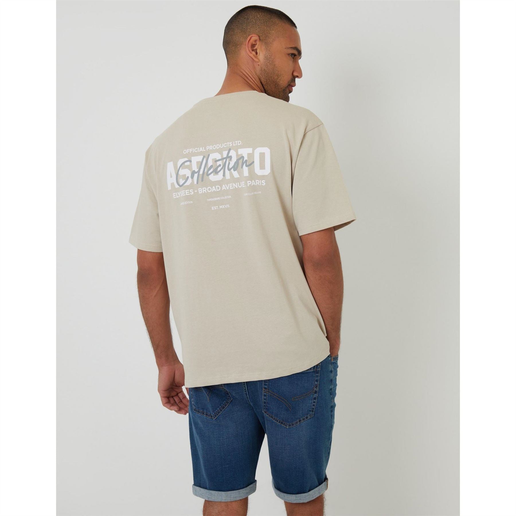 Threadbare Regular Fit Lettering Crew Neck T-Shirt