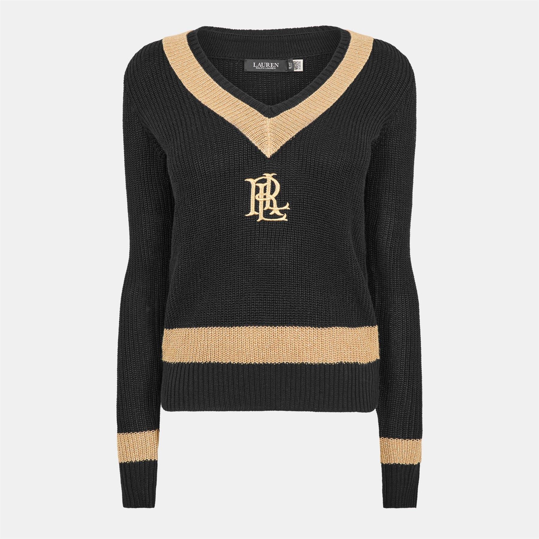 Lauren by Ralph Lauren V-Neck Long Sleeve Regular Fit Sweater