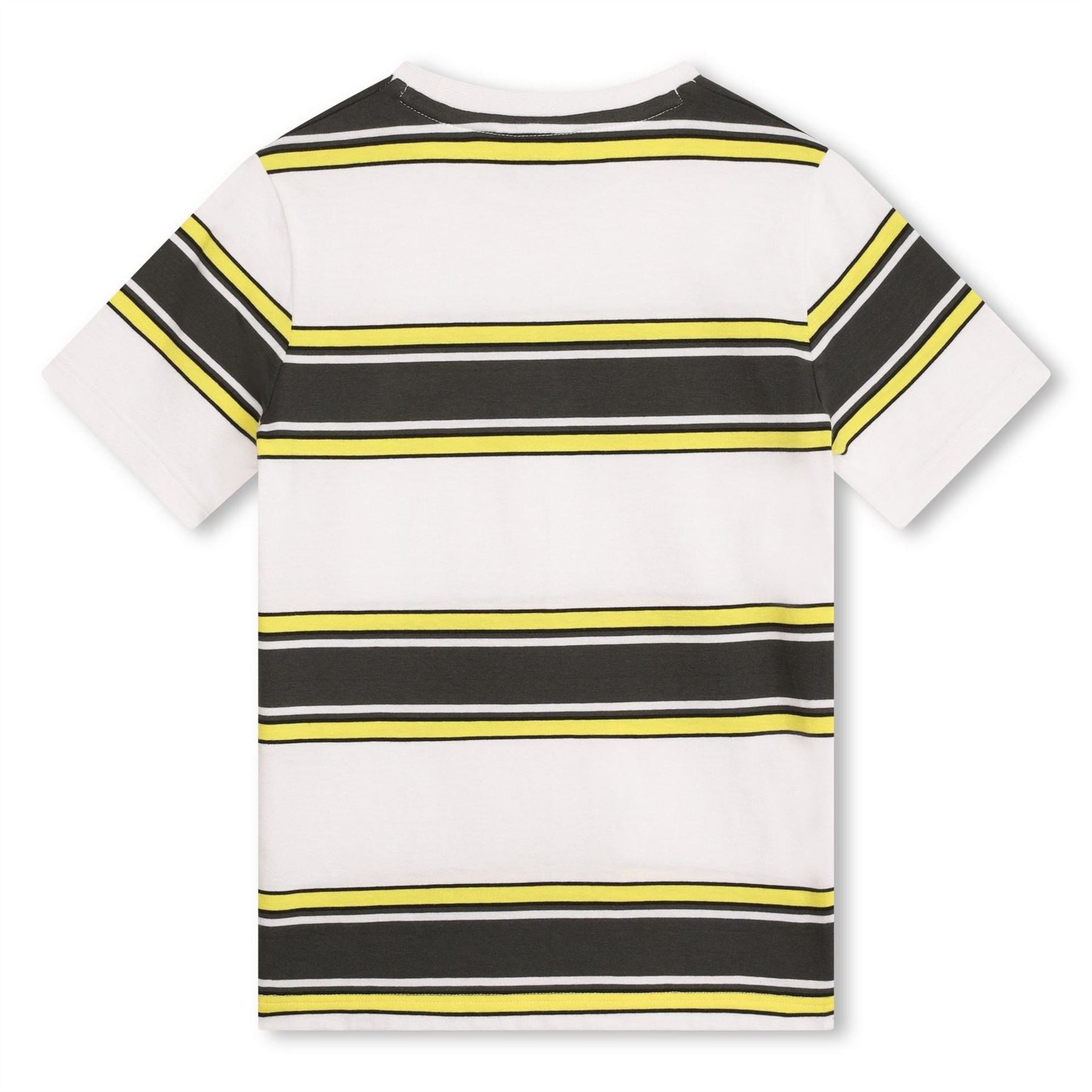 Boss Striped Cotton Short Sleeve Crew Neck T-Shirt