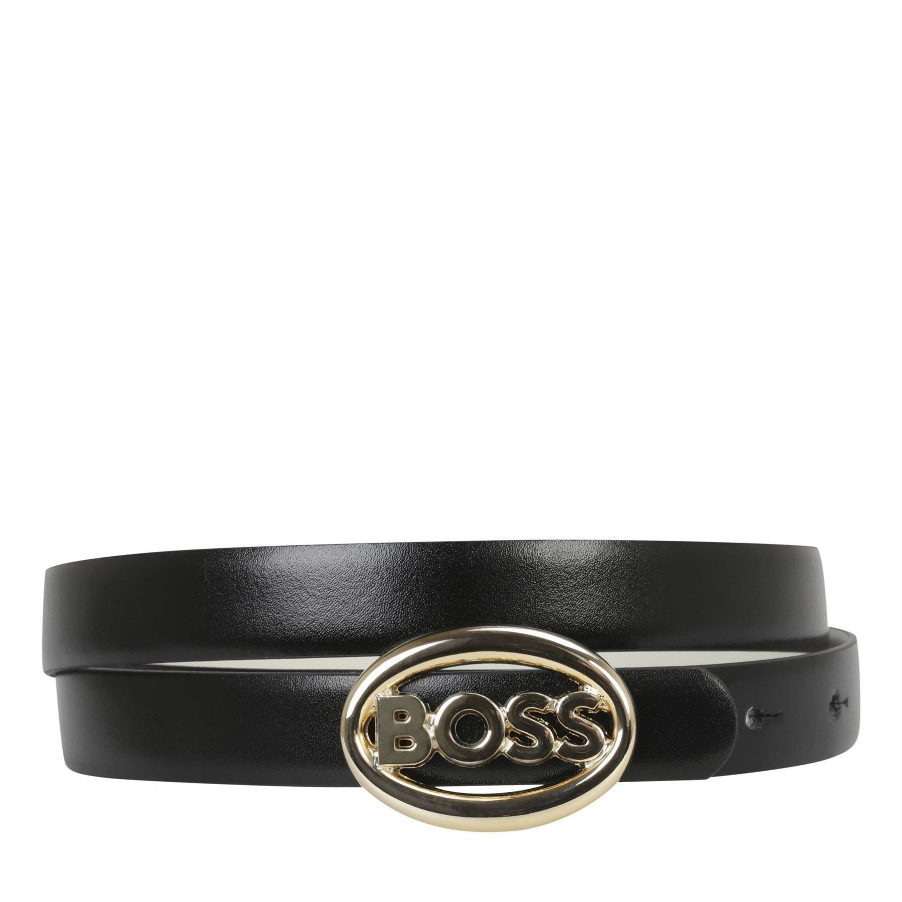 Boss Gold Icon Gold Hardware Leather Belt