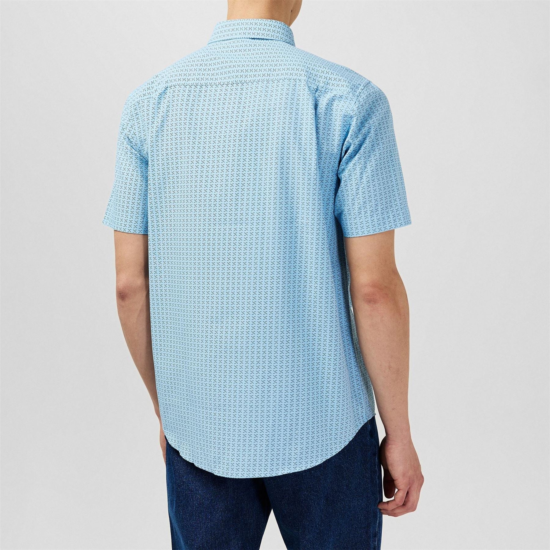 Fabric Mens Short Sleeve Poplin Shirt