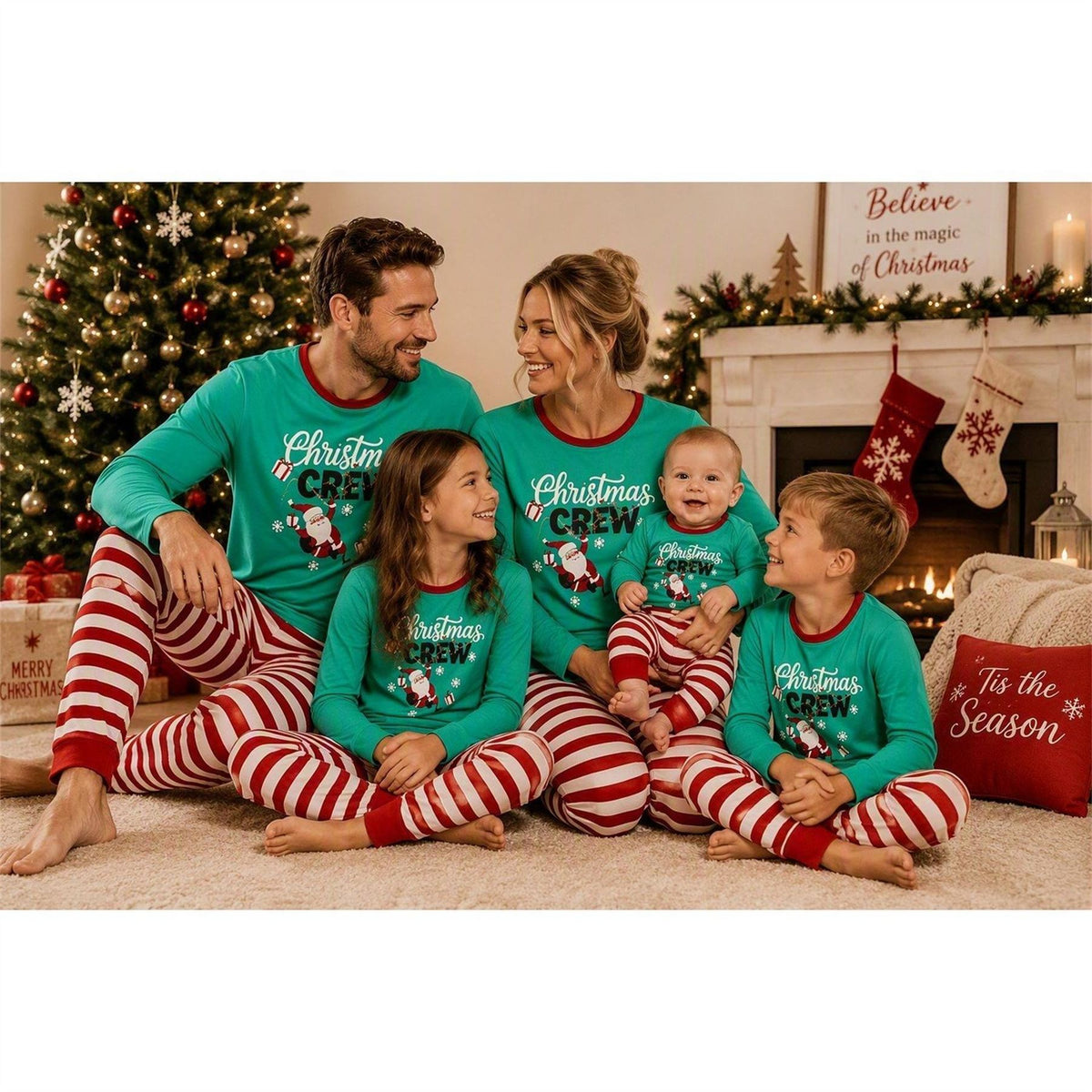 The Spirit Of Christmas Xmas Family Cotton Pyjamas