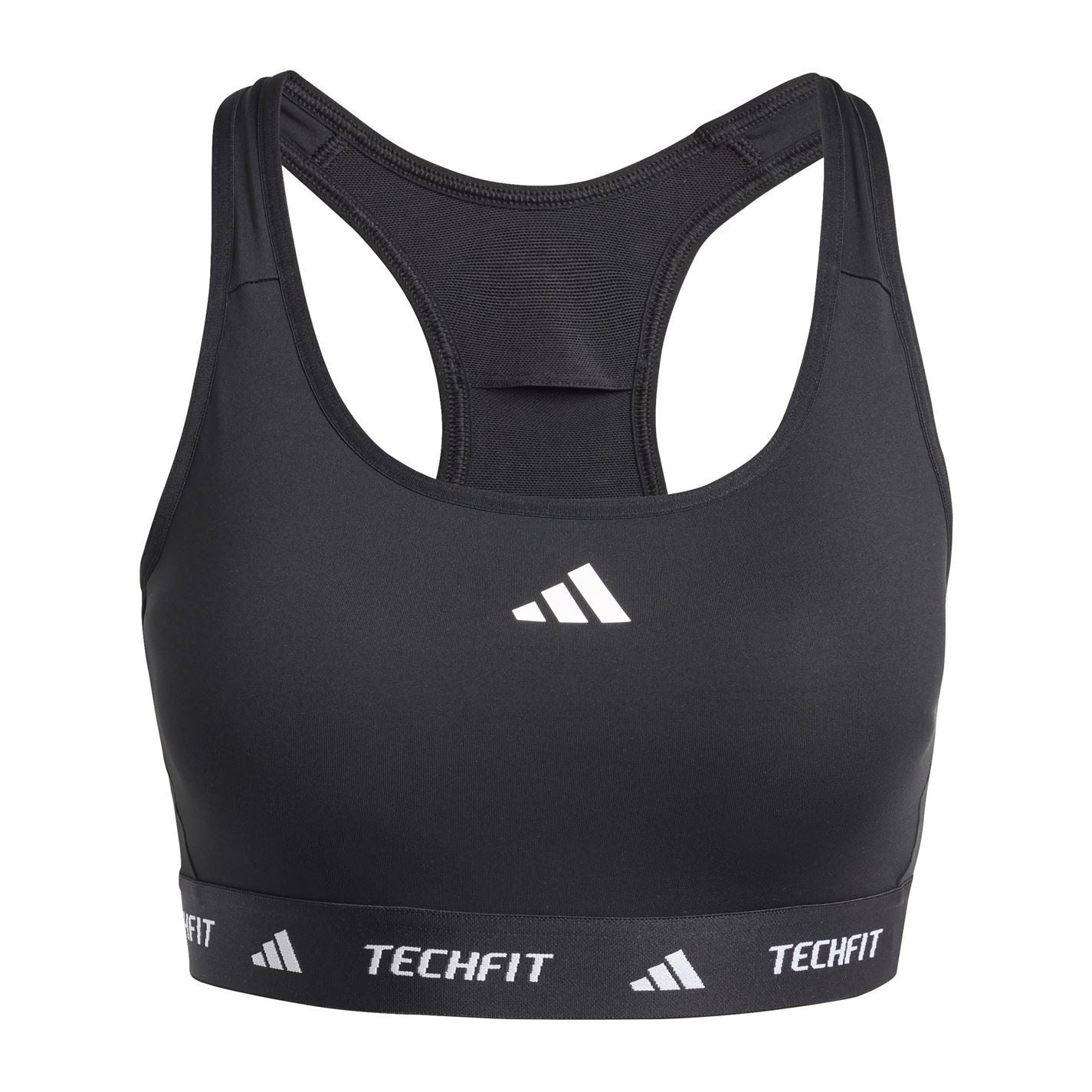 adidas Crew Neck Compression Fit Cropped Bra