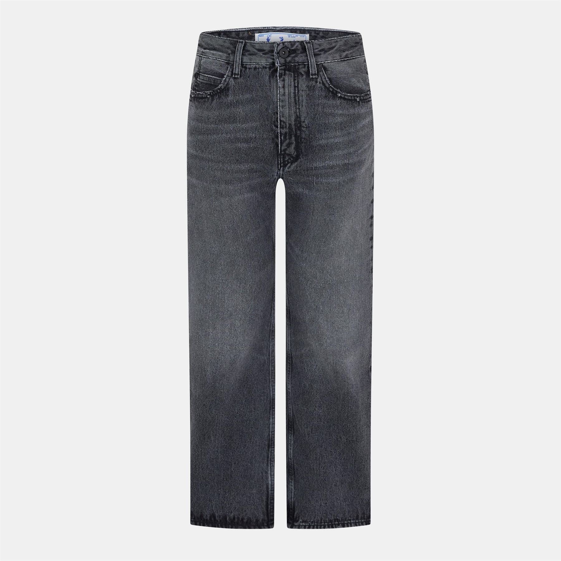 Off White Straight Fit Denim Jeans