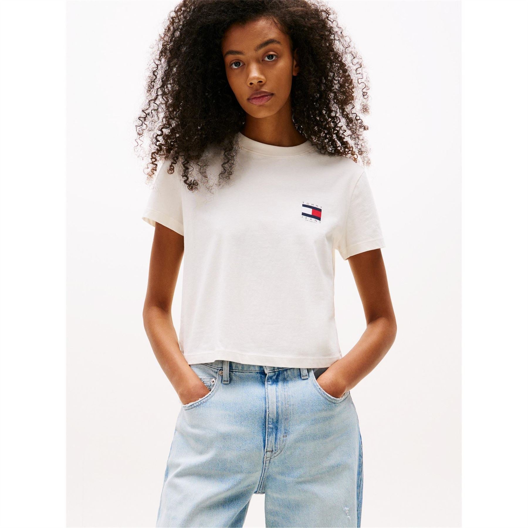 Tommy Jeans Flag Graphic Regular Fit Crew Neck T-Shirt