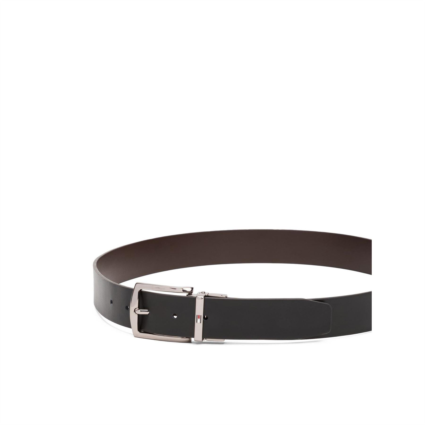 Tommy Hilfiger Reversible Square Buckle Leather Belt