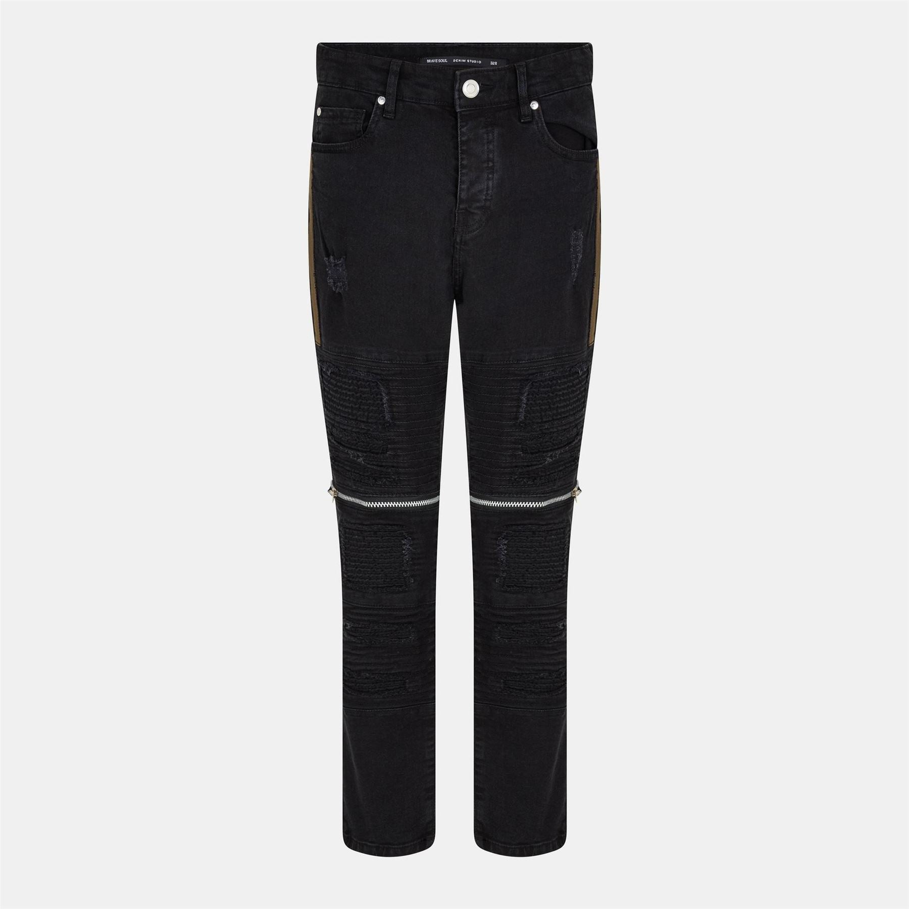 Brave Soul Wash Bike Jean With Stitch Detail
