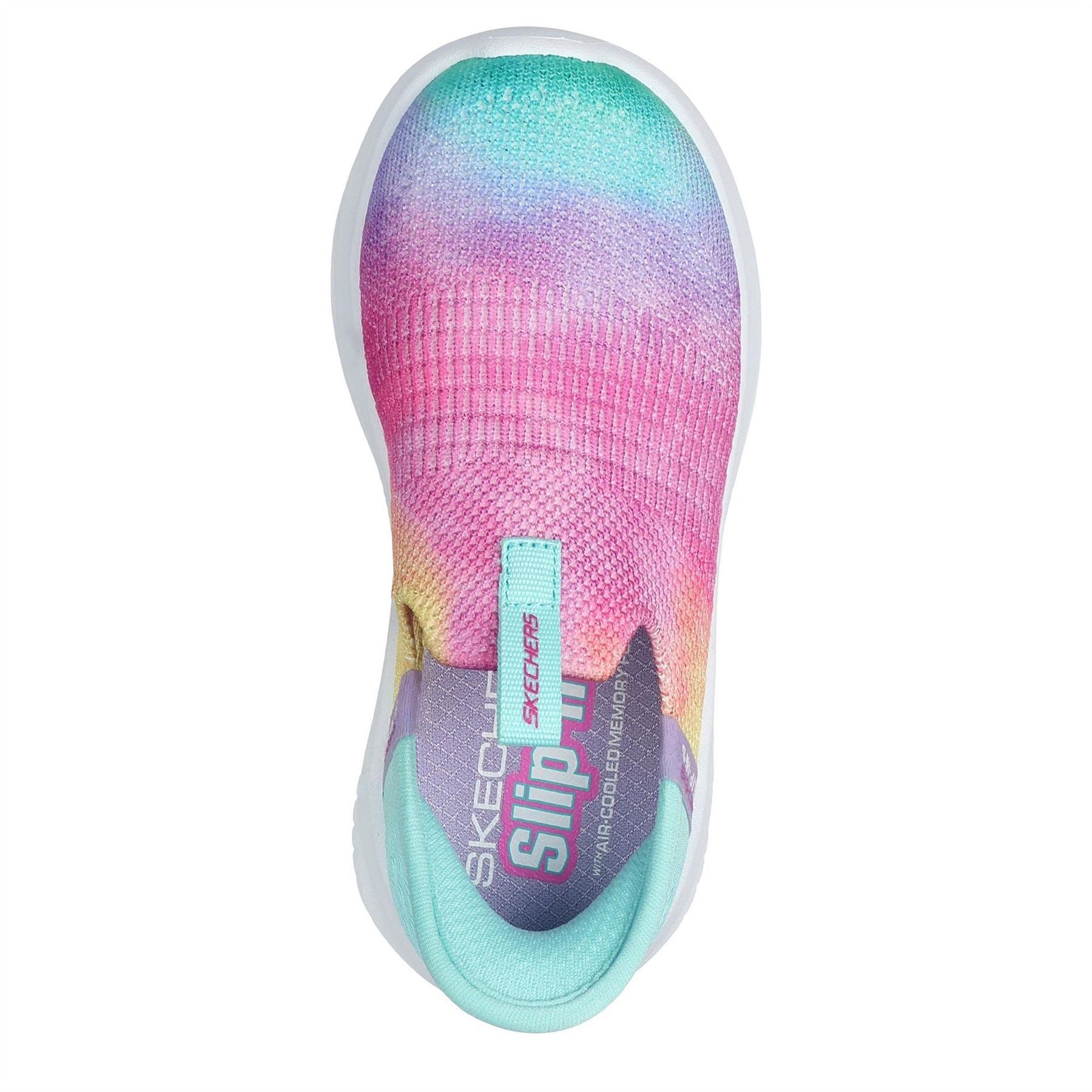 Skechers Ins Stretch Fit Multi Print Kn Slip On Trainers Unisex Kids